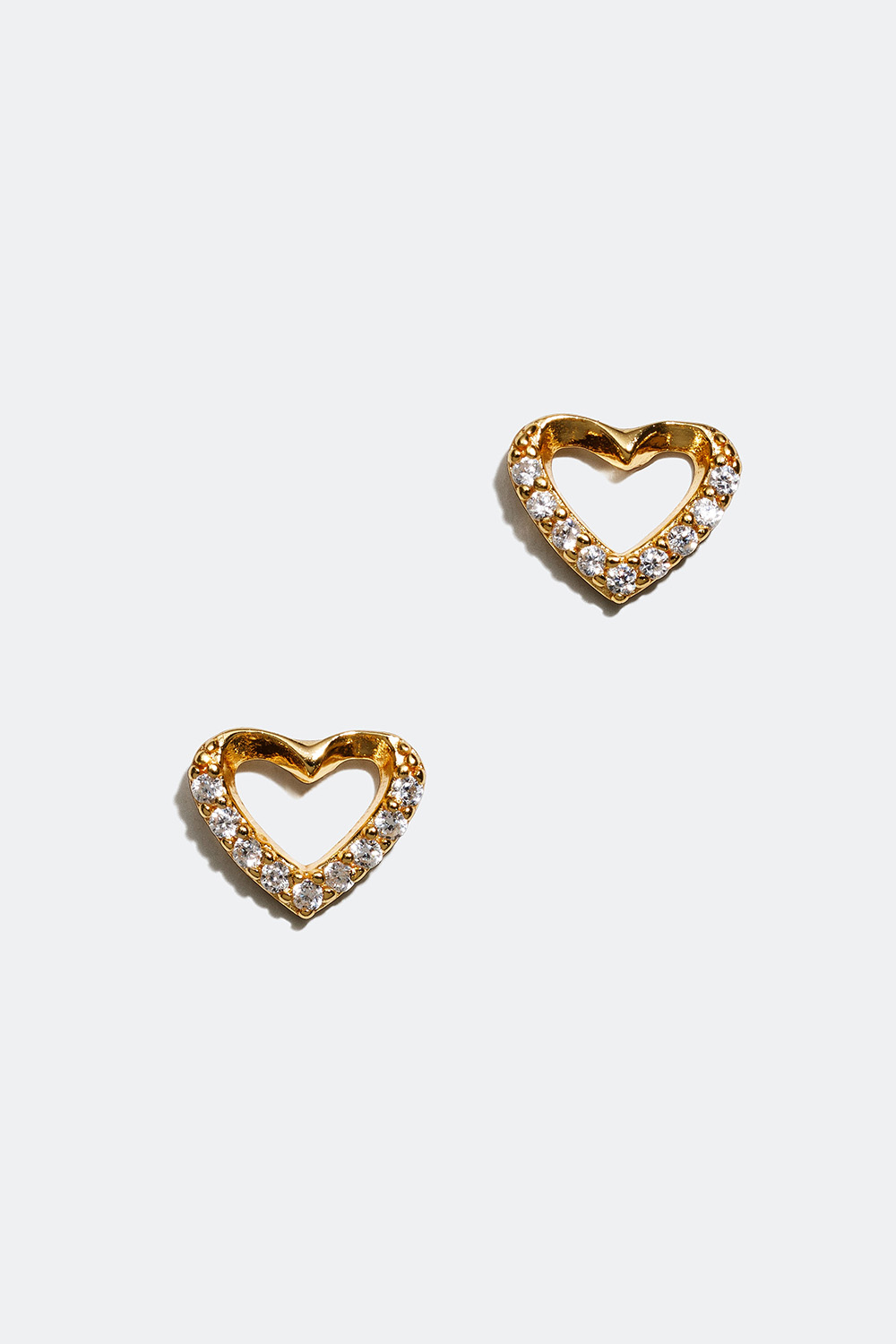 Korvakorut, joissa sydän ja tähtiä, 18 karaatin kultaus ryhmässä Korut / Korvakorut @ Glitter (553002352002)