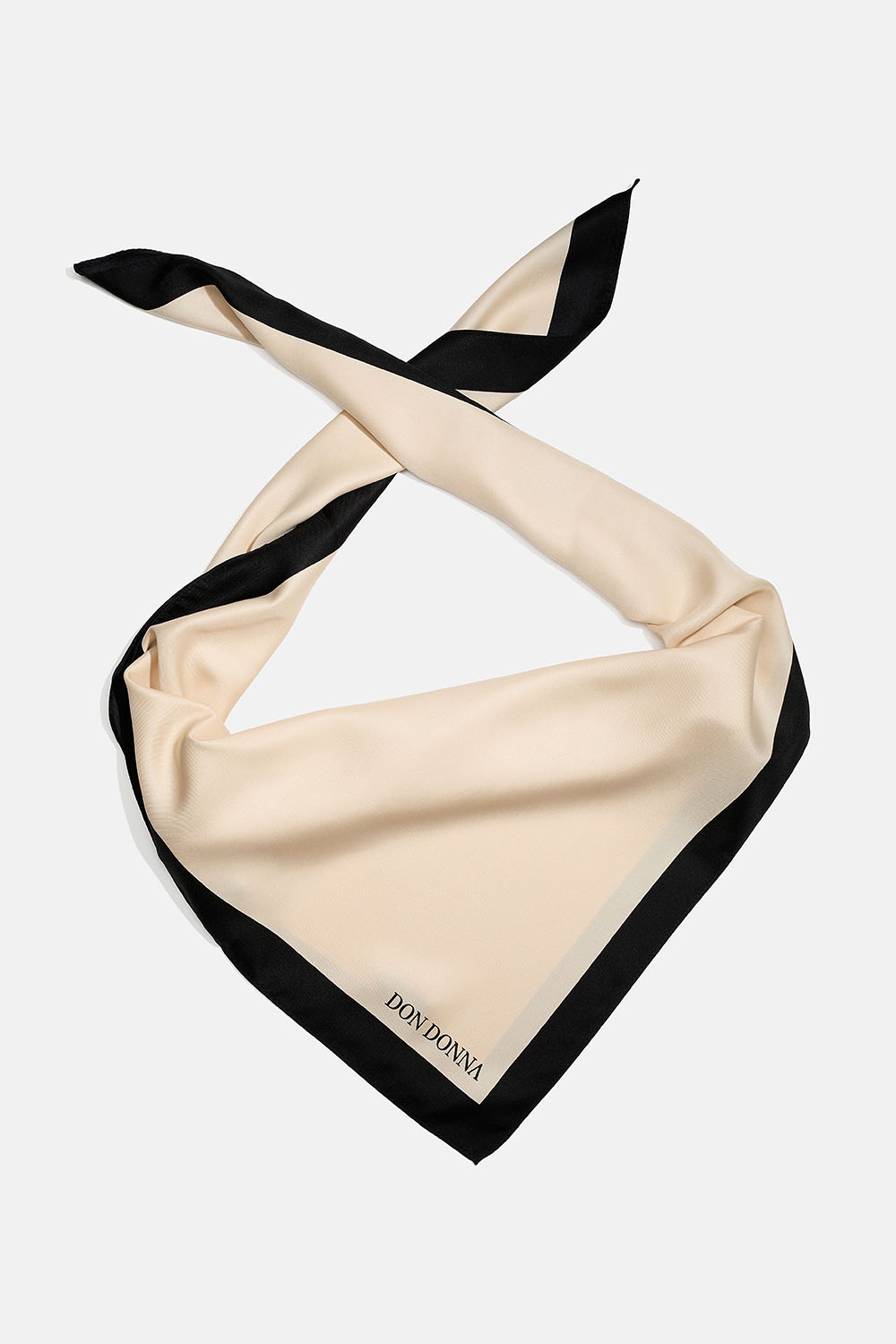 Valkoinen huivi silkkijäljitelmää mustilla reunoilla. ryhmässä Asusteet / Huivit @ Glitter (171001598300)