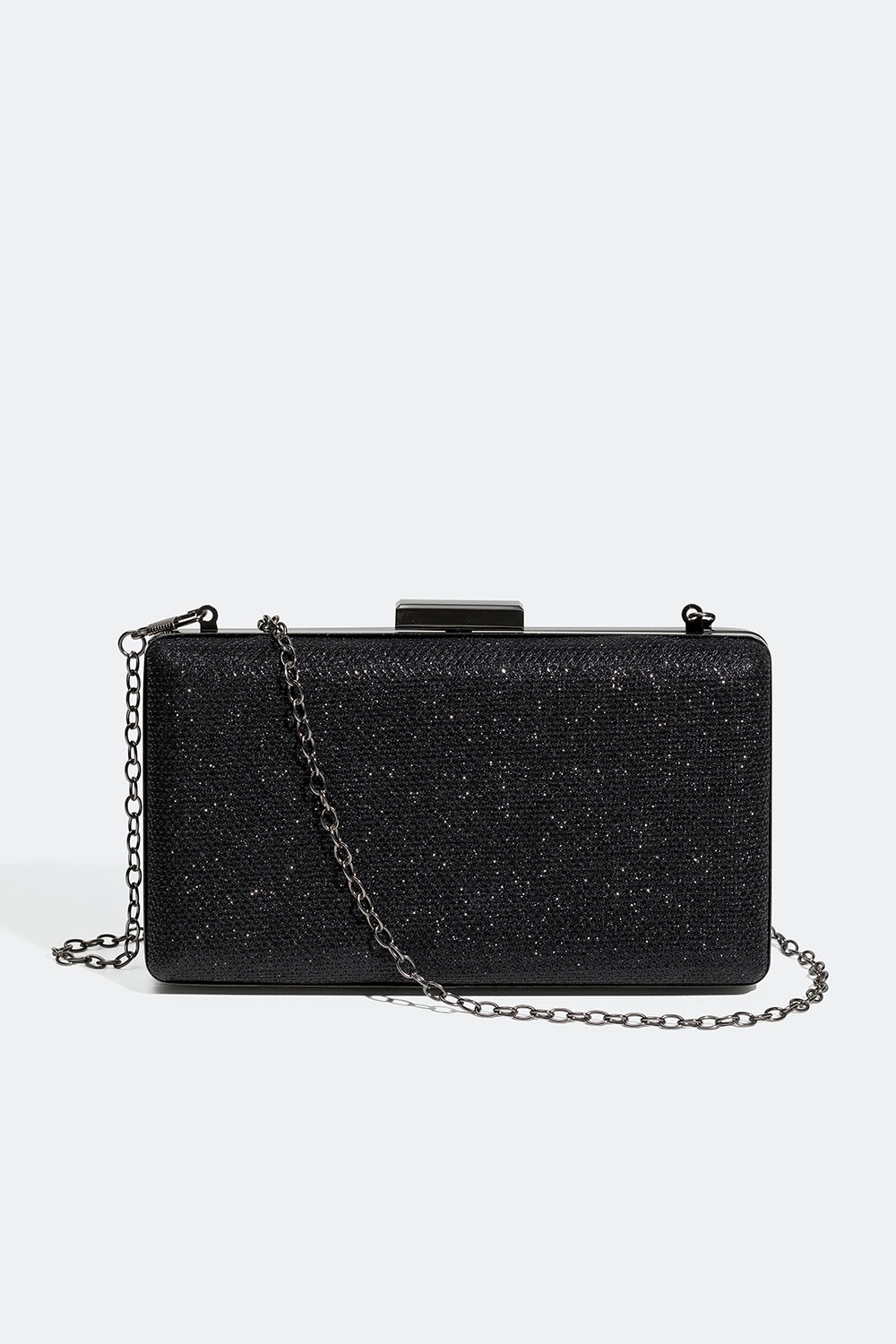 Musta, glittersomisteinen clutch-laukku ryhmässä Laukut / Kirjekuorilaukut @ Glitter (172000709400)