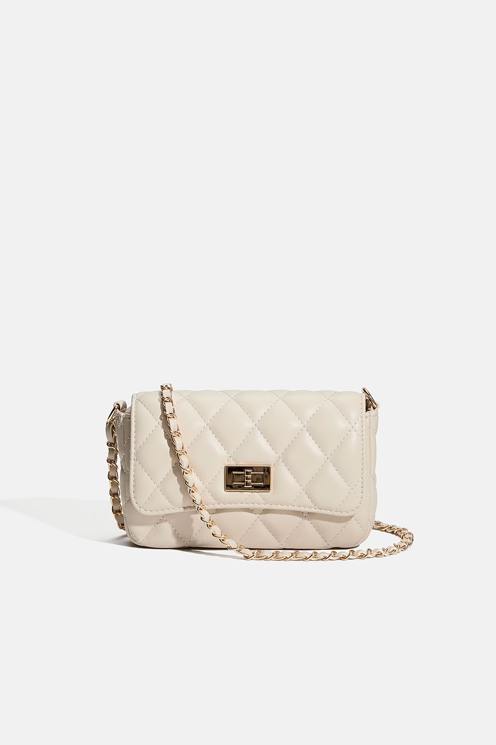 Beige tikattu olkalaukku ryhmässä Laukut / Olkalaukut @ Glitter (172000858300)