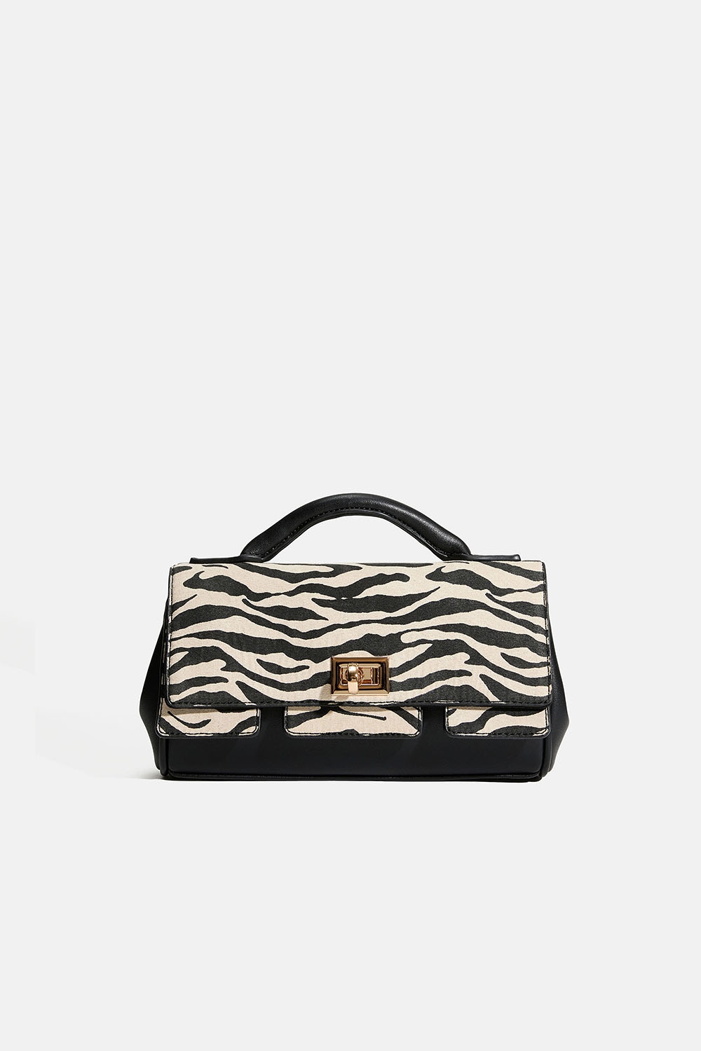 Pieni musta laukku, jossa on seeprakuvio ja olkahihna ryhmässä Laukut / Crossbody @ Glitter (172001900800)