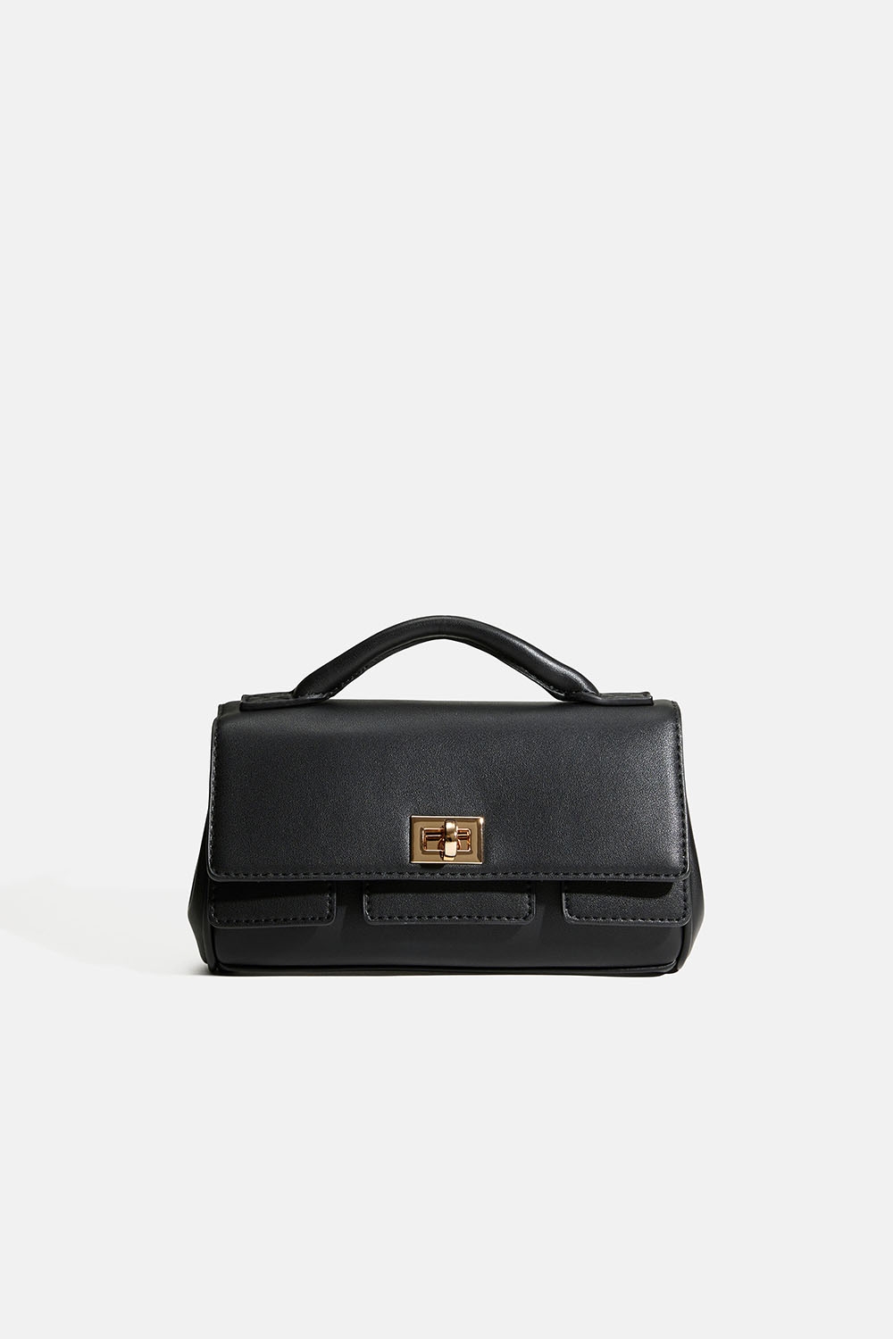 Pieni musta laukku, jossa kullanvärisiä yksityiskohtia ja olkahihna ryhmässä Laukut / Crossbody @ Glitter (172001909000)