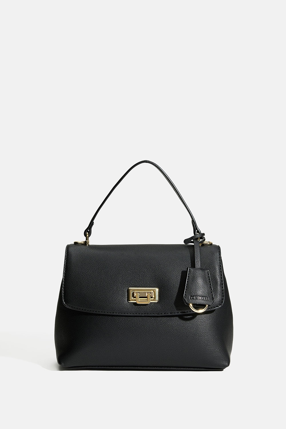 Pieni laukku kantokahvalla, mustaa keinonahkaa ryhmässä Don Donna - laukut @ Glitter (172001919000)