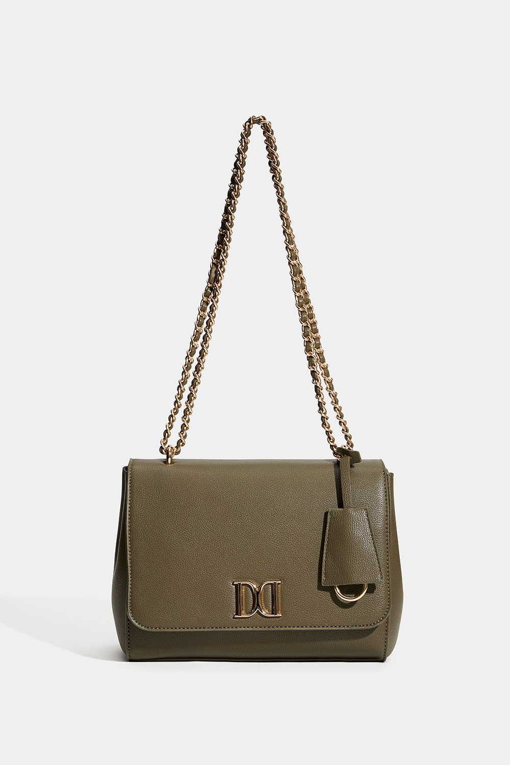 Vihreä laukku, jossa on kullanvärinen olkahihna ryhmässä Laukut / Olkalaukut @ Glitter (172001987700)