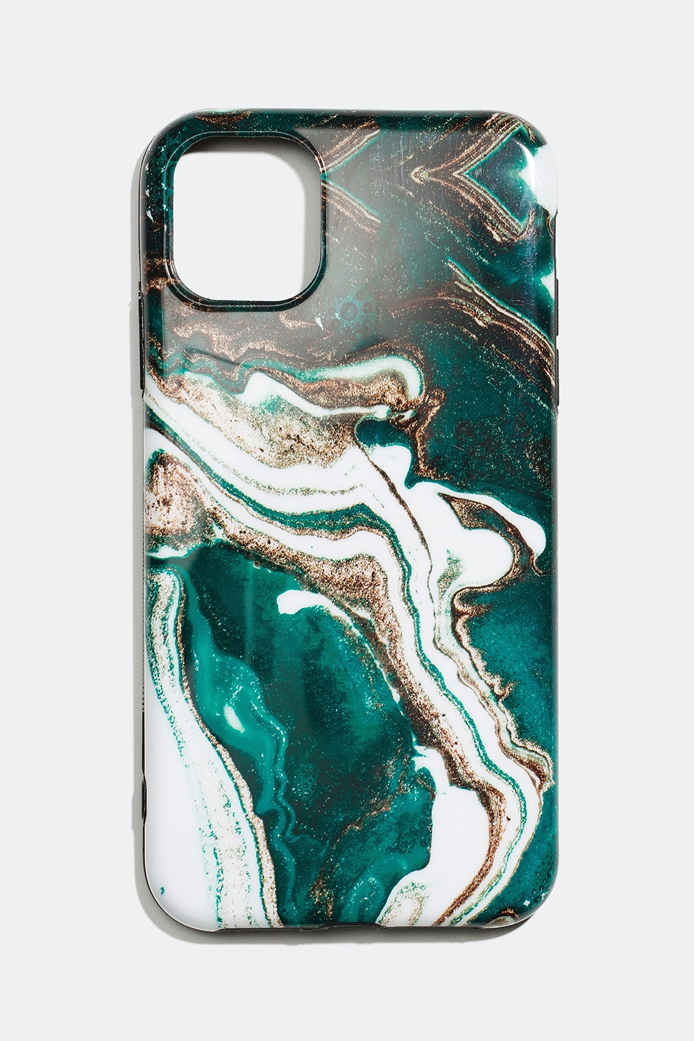 Vihreä marmorikuvioinen kännykkäkuori, iPhone 11/RX ryhmässä Asusteet / Matkapuhelintarvikkeet / Matkapuhelinkotelot / iPhone 11 / XR @ Glitter (174000247711)