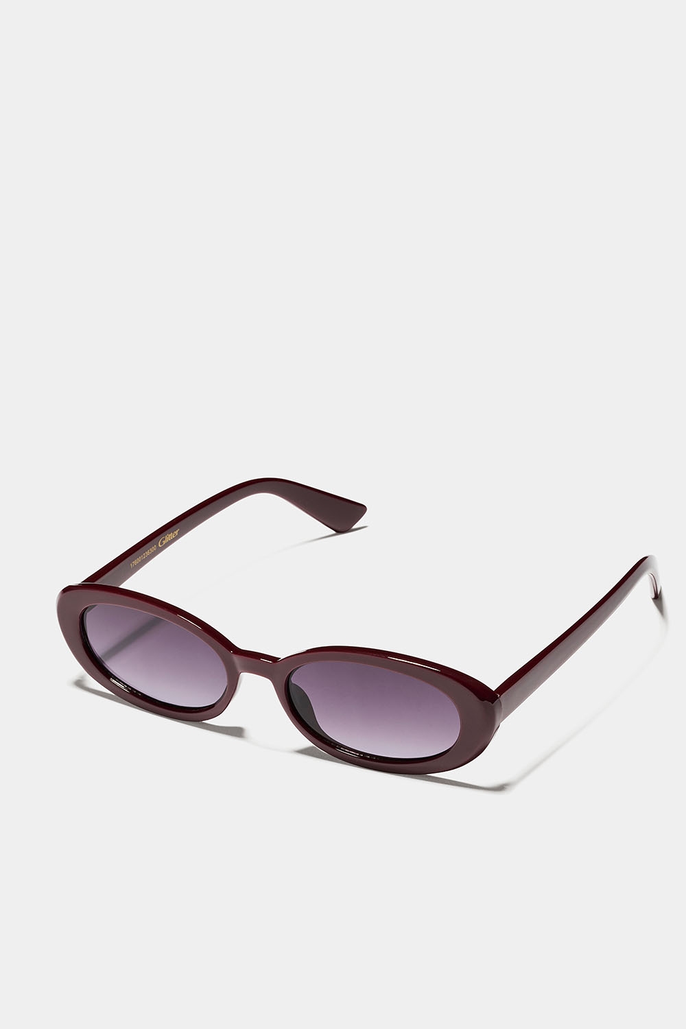 Soikeat aurinkolasit viininpunaisilla kehyksillä ryhmässä Asusteet / Aurinkolasit @ Glitter (176001236300)