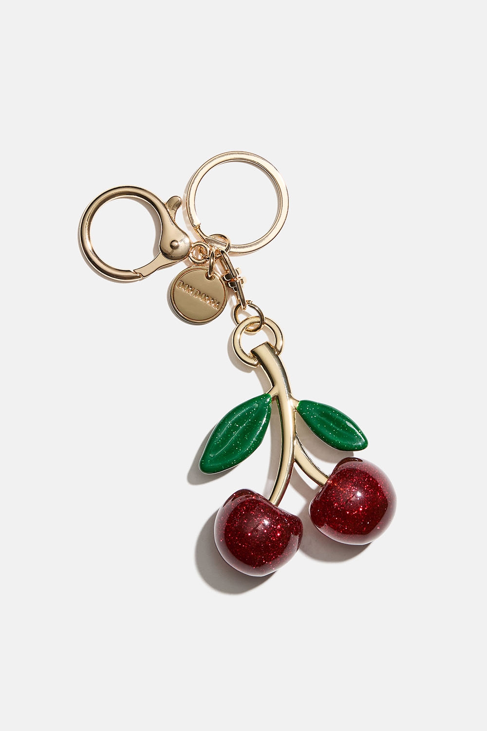 Laukkukoriste, jossa kimaltavia kirsikoita ryhmässä Laukut / Bag charms @ Glitter (177000696000)