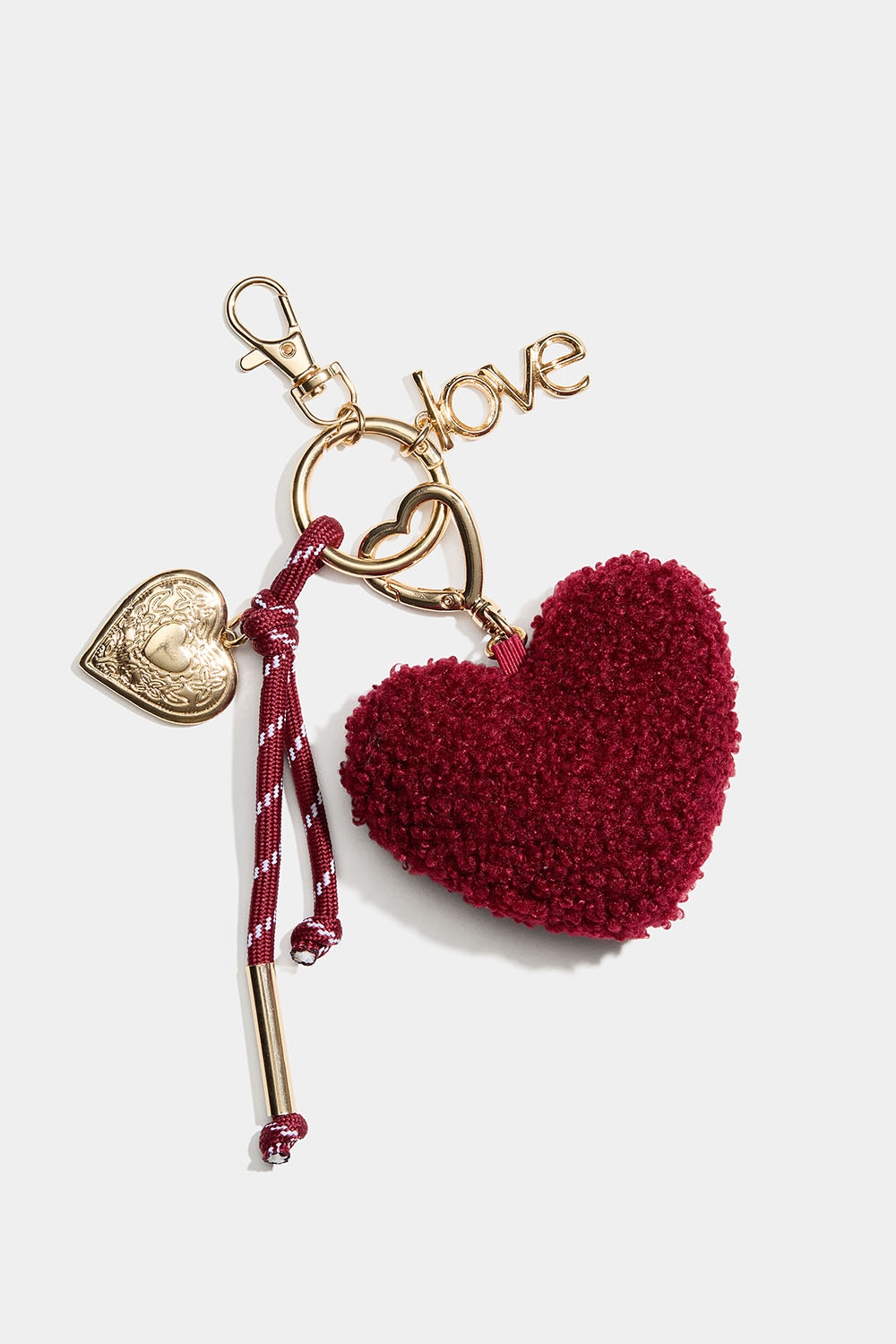 Laukkukoriste, jossa sydän ja riipus ryhmässä Asusteet / Avaimenperät @ Glitter (177000766300)
