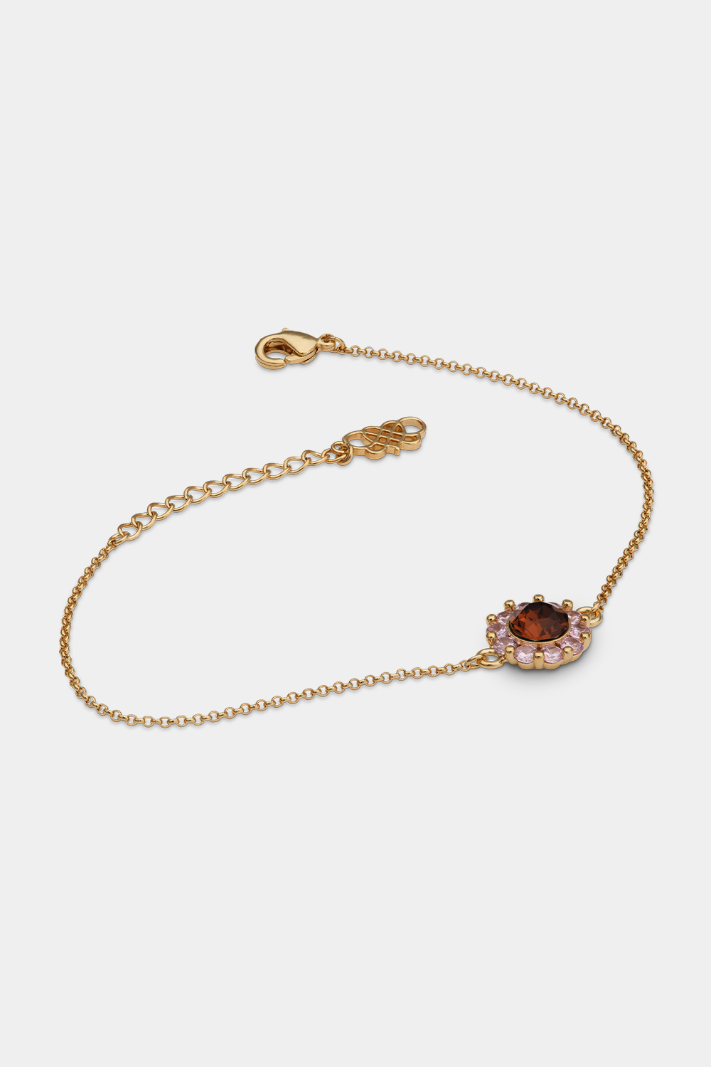 New Miss Sofia bracelet - Pink amber ryhmässä Korut / Rannekorut / Strassirannekorut @ Glitter (251000484802)