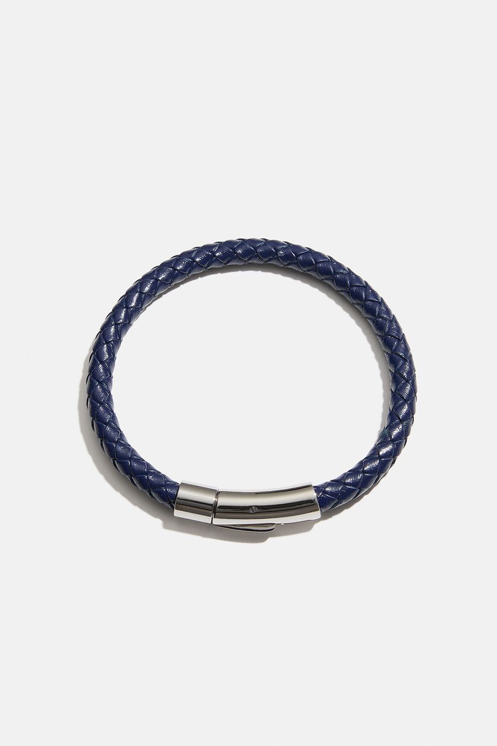 Tummansininen nahkahihna teräslukolla ryhmässä Korut / Rannekorut / Rannekorut - unisex @ Glitter (2510021770)