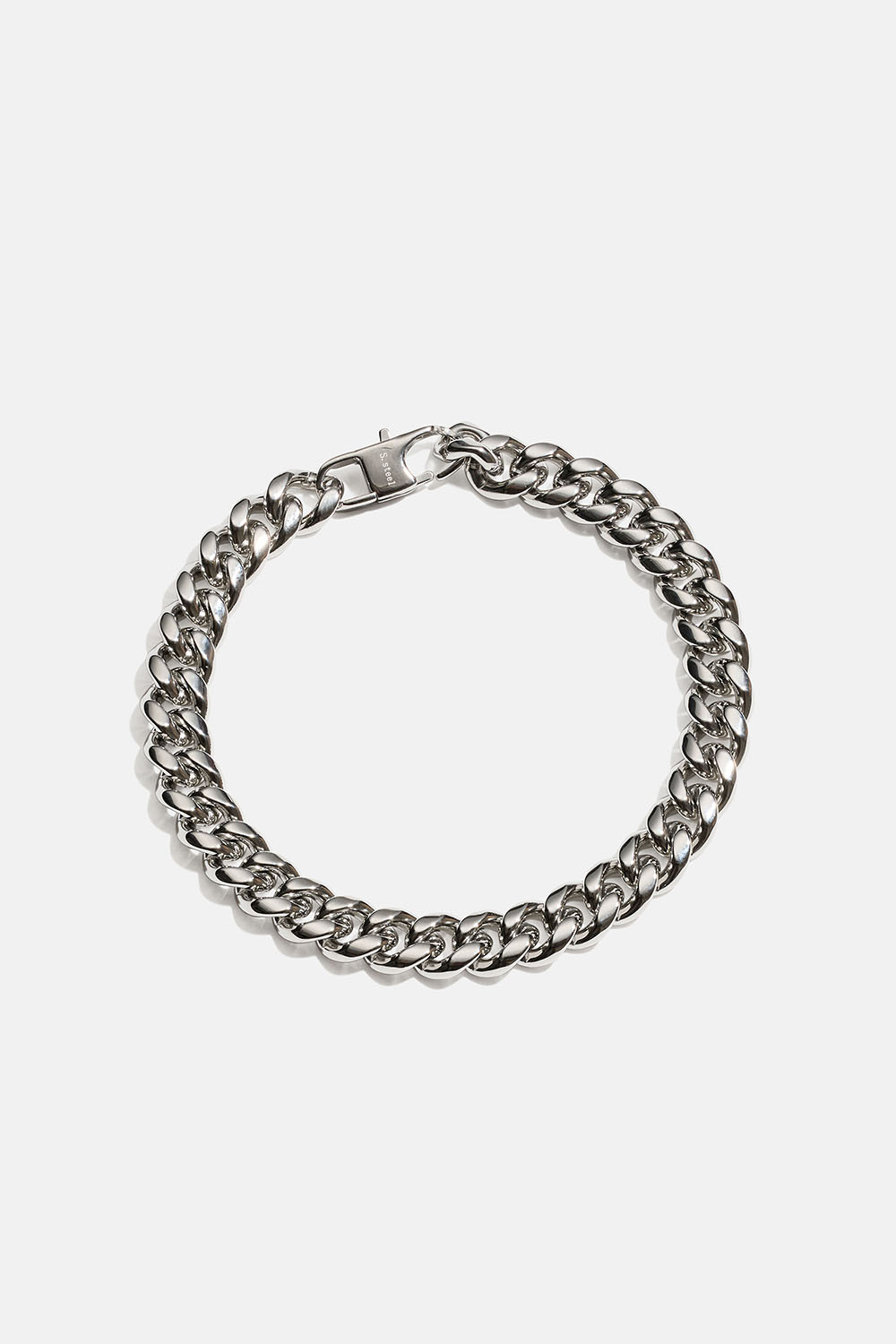 Leveä ranneketju teräksestä ryhmässä Teräs / Teräksiset rannekorut @ Glitter (2510021816)