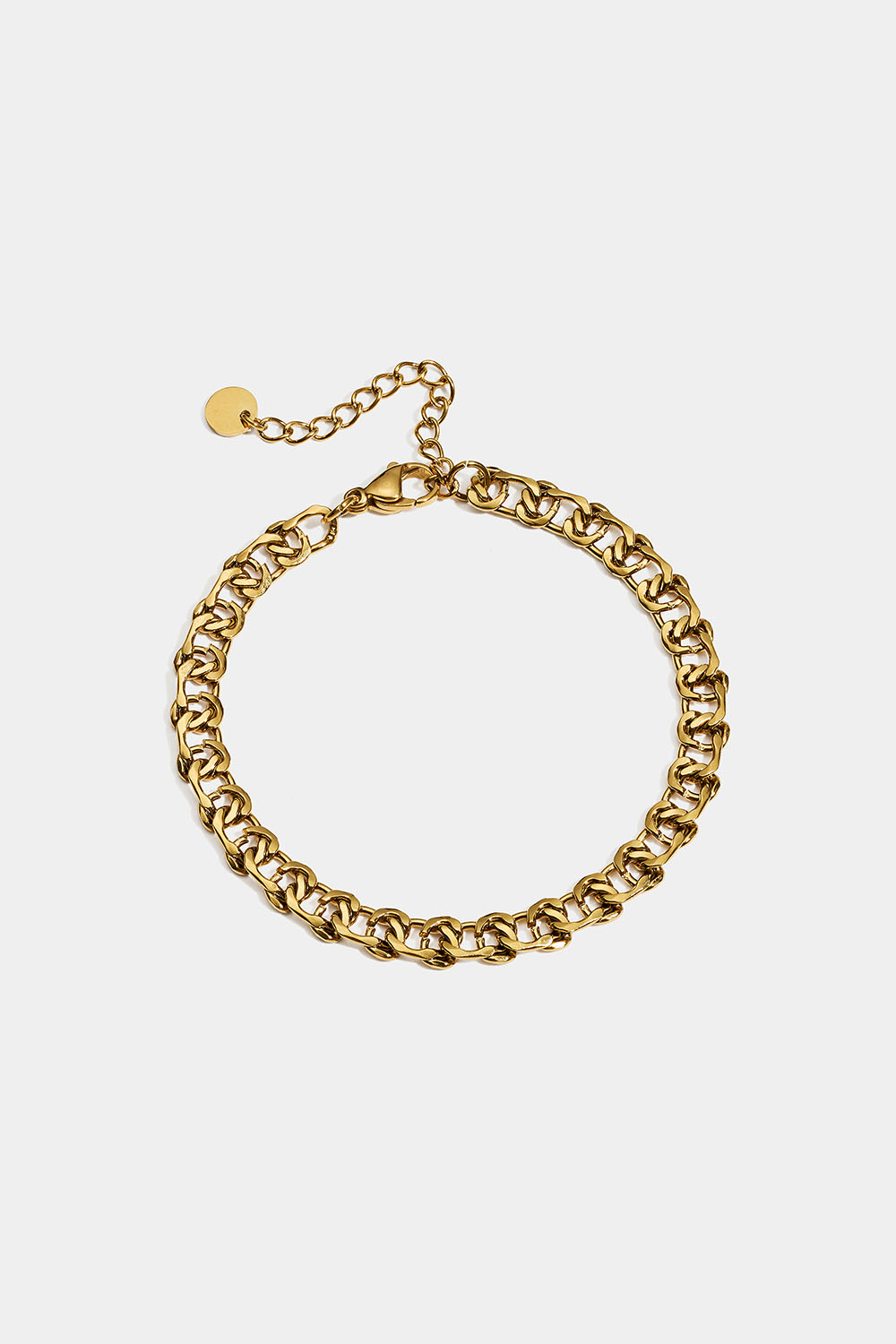 Litteä ranneketju 18k kullatusta teräksestä ryhmässä Stainless Steel / 18 karaatin kullattua terästä @ Glitter (251002412000)