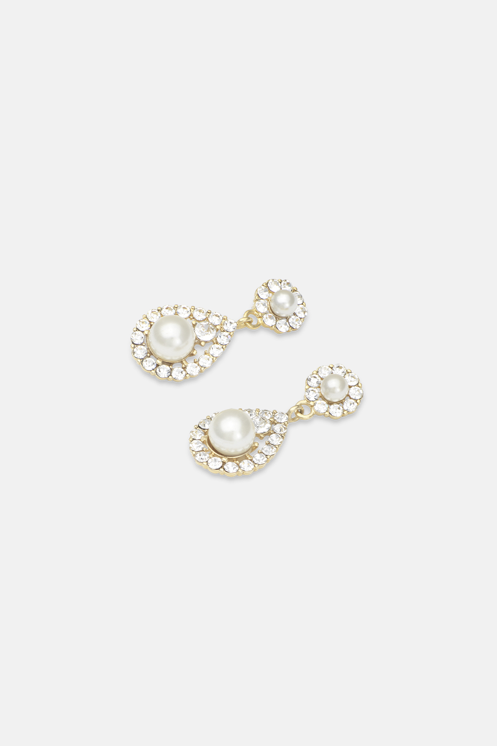 Petite Sofia pearl earring - Crystal (Gold) ryhmässä Lily and Rose - Korvakorut @ Glitter (253000150202)