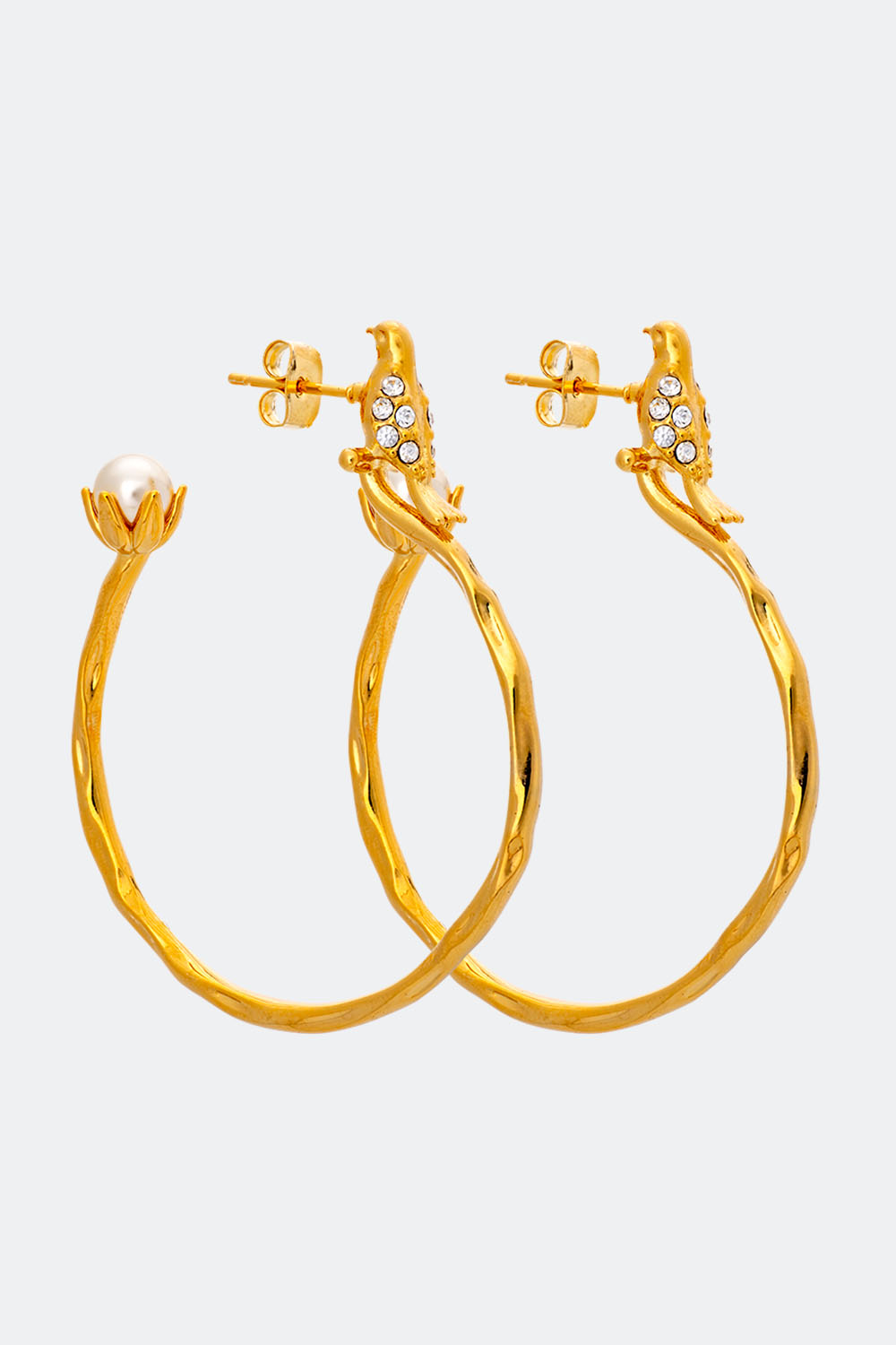Eden hoops earrings - Ivory (Gold) ryhmässä Lily and Rose - Korvakorut @ Glitter (253000242002)