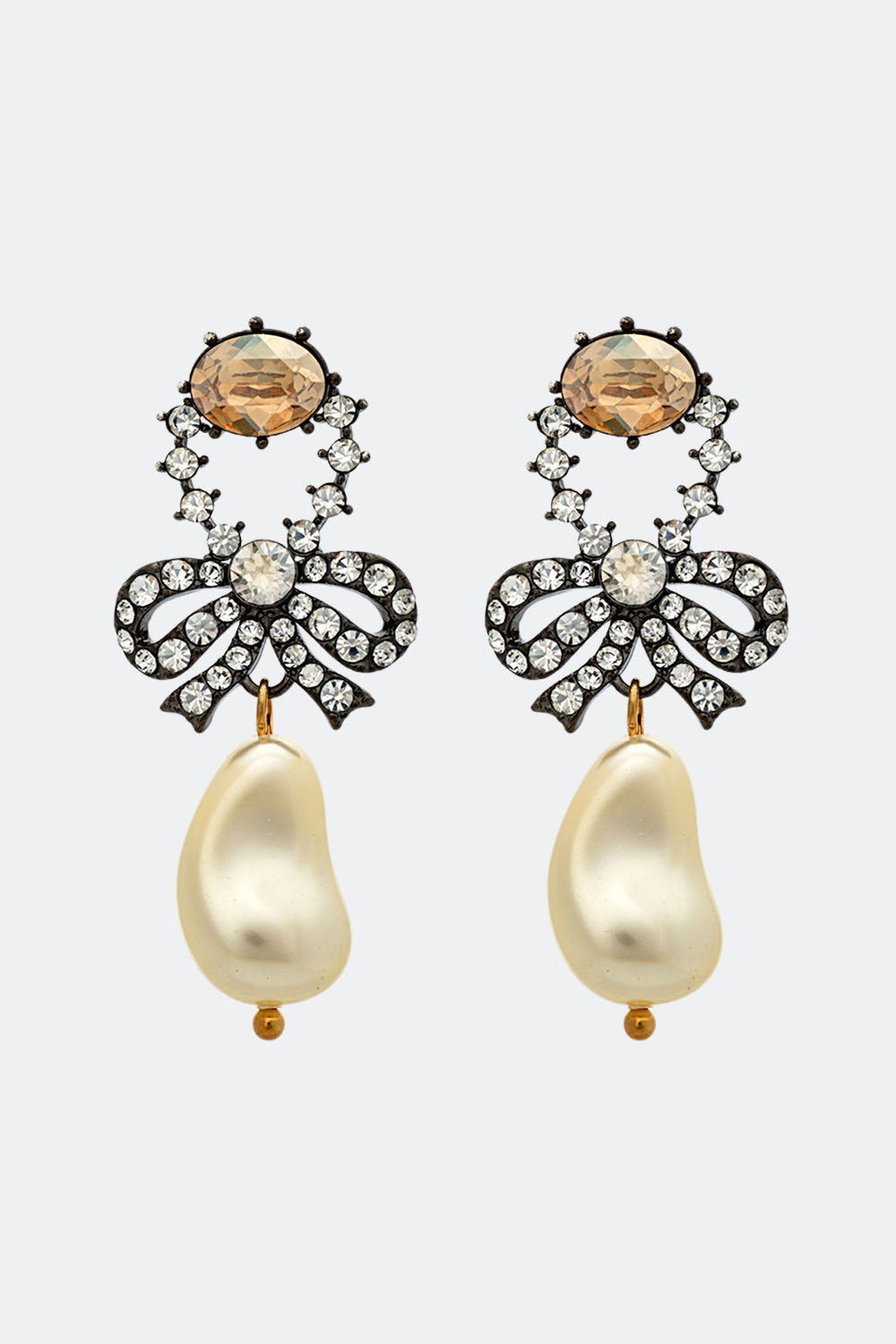 Marie Antoinette pearl earrings - Crystal ryhmässä Lily and Rose - Korvakorut @ Glitter (253000283102)