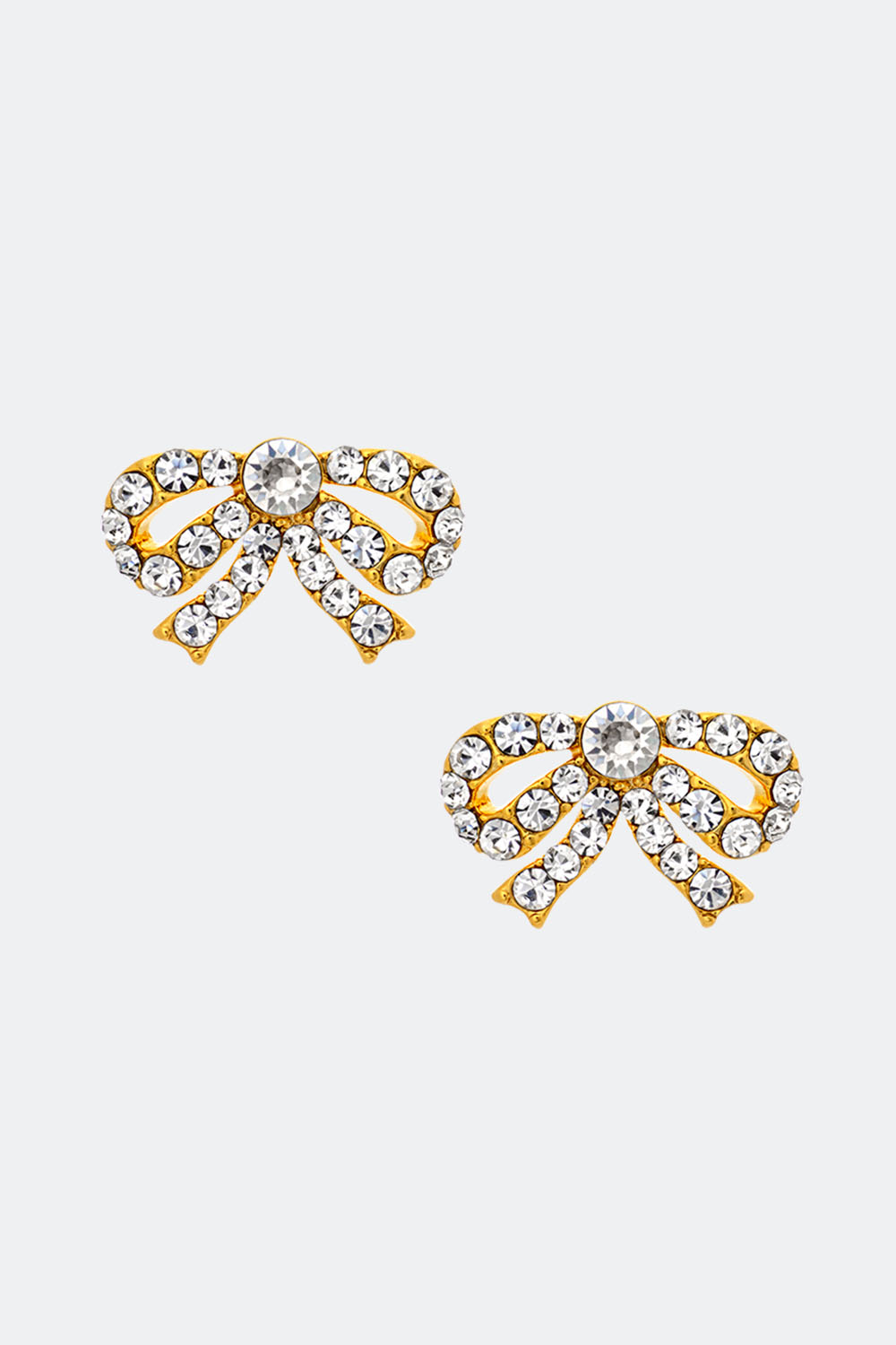 Petite Antoinette bow earrings - Crystal (Gold) ryhmässä Lily and Rose - Korvakorut @ Glitter (253000390202)