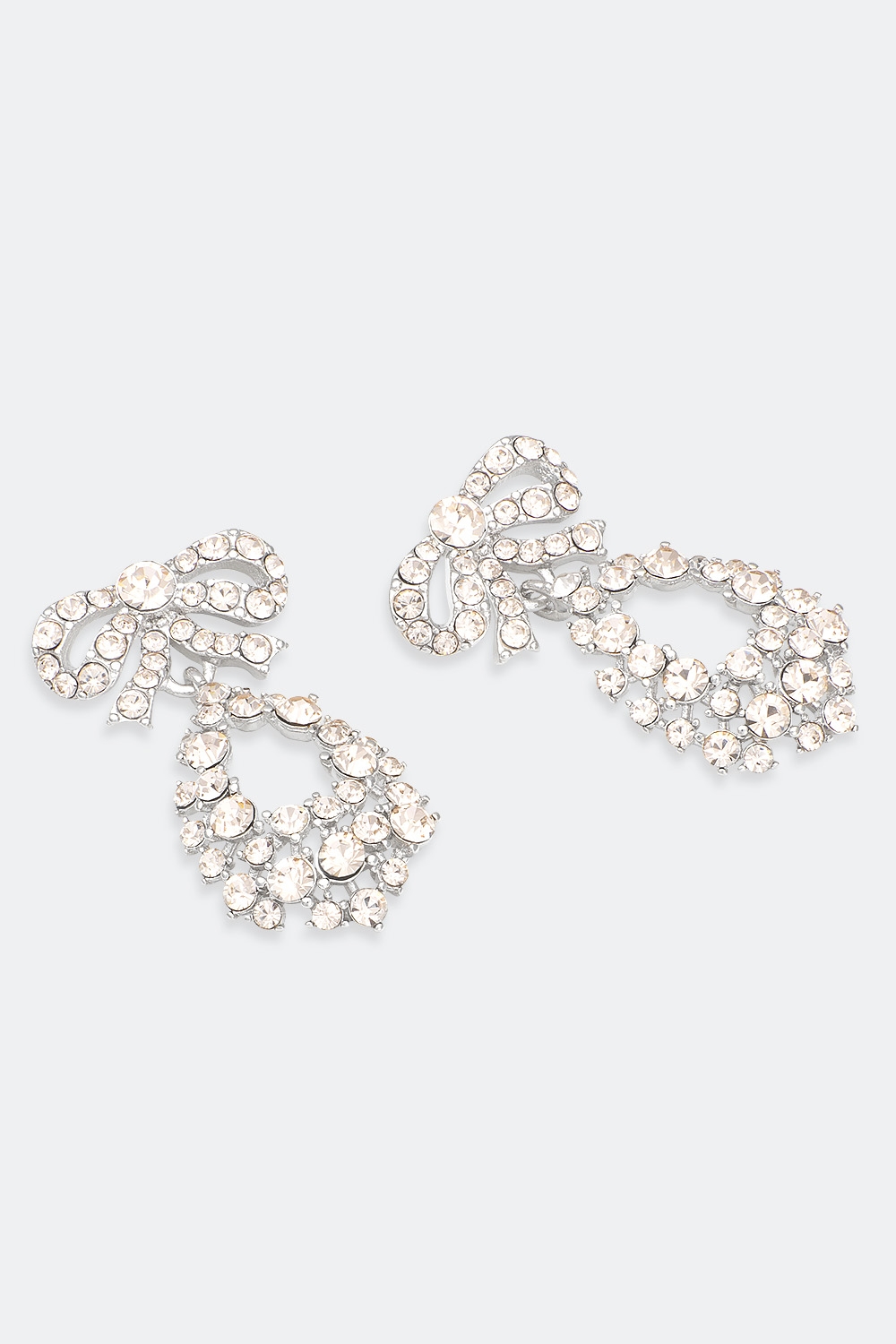 Petite Alice bow earrings - Silk (Silver) ryhmässä Lily and Rose - Korvakorut @ Glitter (253000558301)