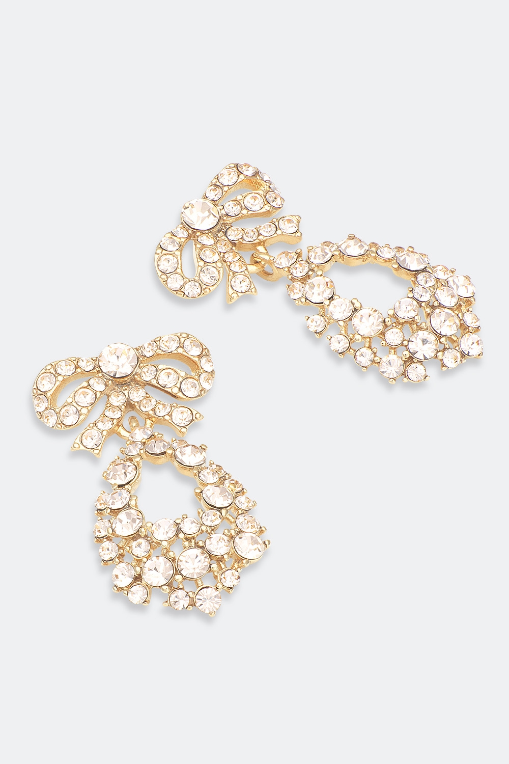 Petite Alice bow earrings - Silk (Gold) ryhmässä Lily and Rose - Korvakorut @ Glitter (253000558302)