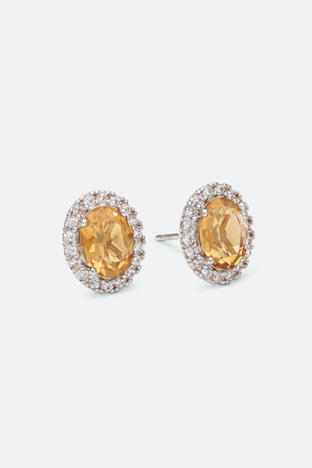 Luna earrings - Golden brown topaz ryhmässä Lily and Rose - Korvakorut @ Glitter (253000884601)