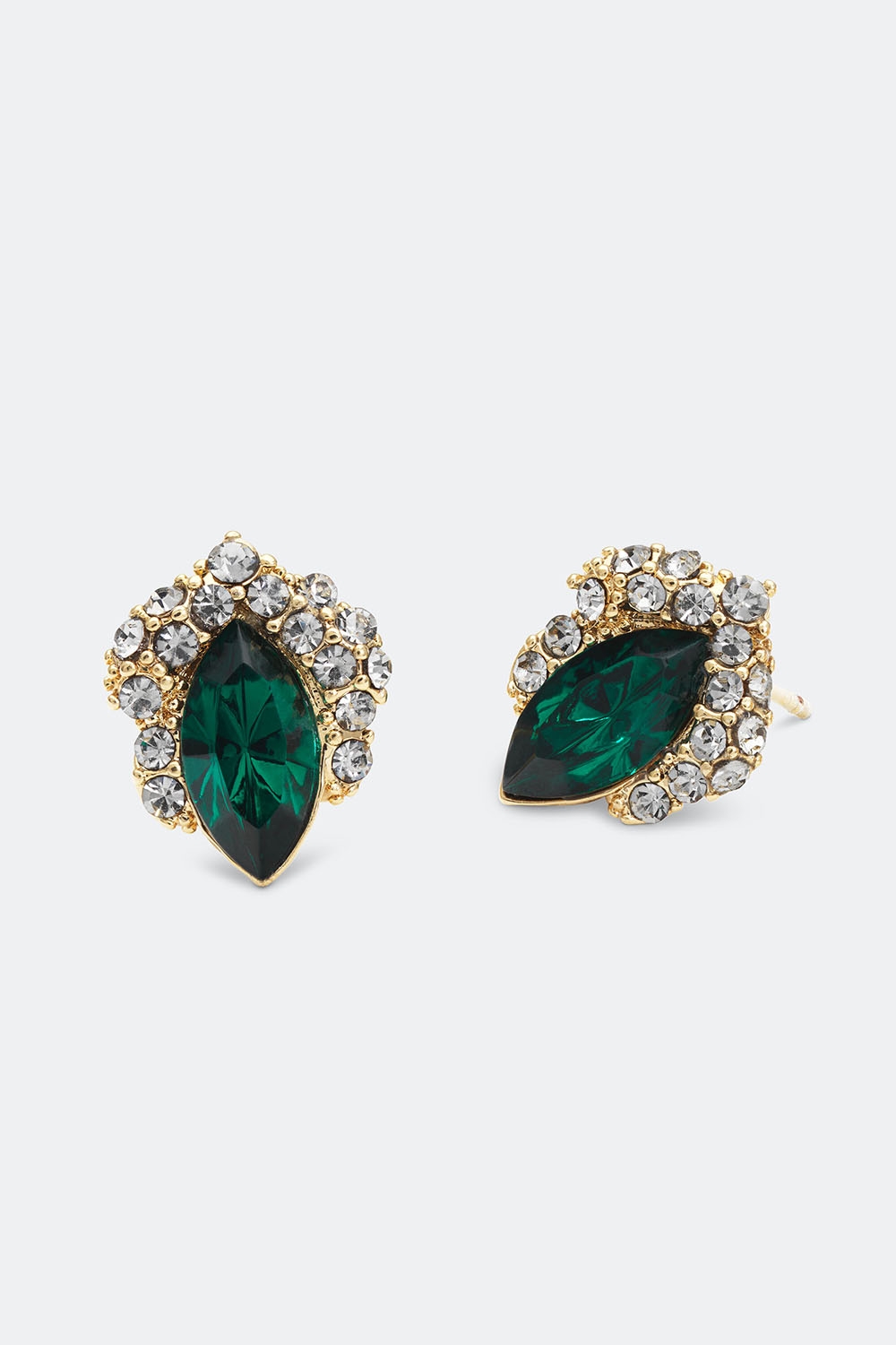 Petite Camille stud earrings - Emerald / Black diamond ryhmässä Lily and Rose - Korvakorut @ Glitter (253000917802)