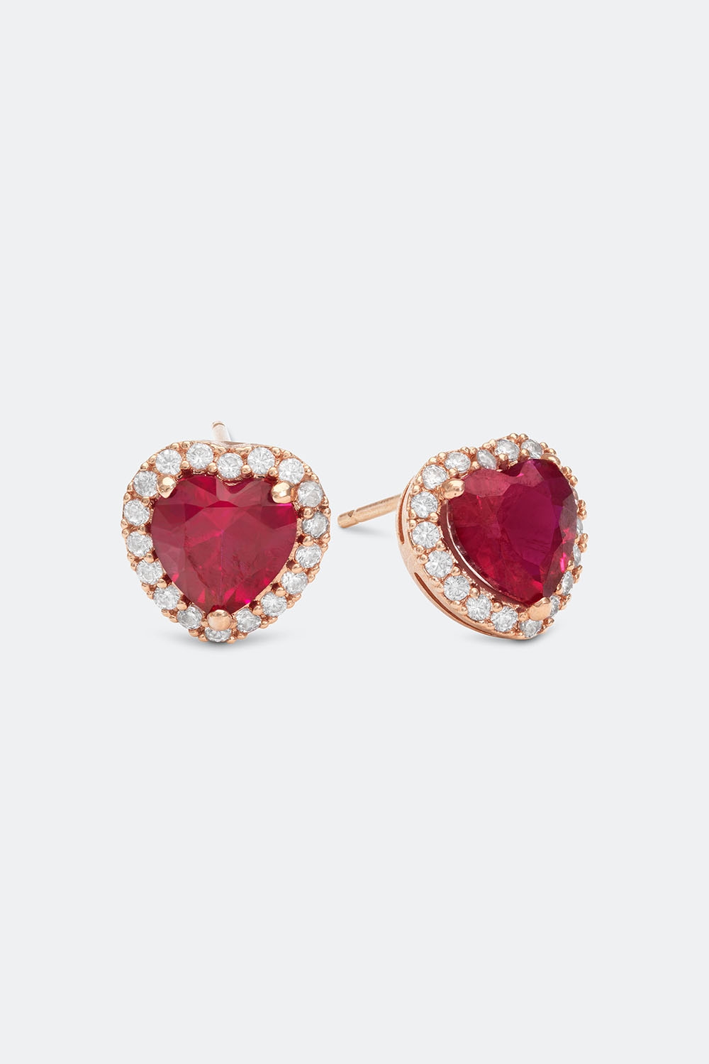 Delphine stud earrings - Pink ruby ryhmässä Lily and Rose - Korvakorut @ Glitter (253000925202)