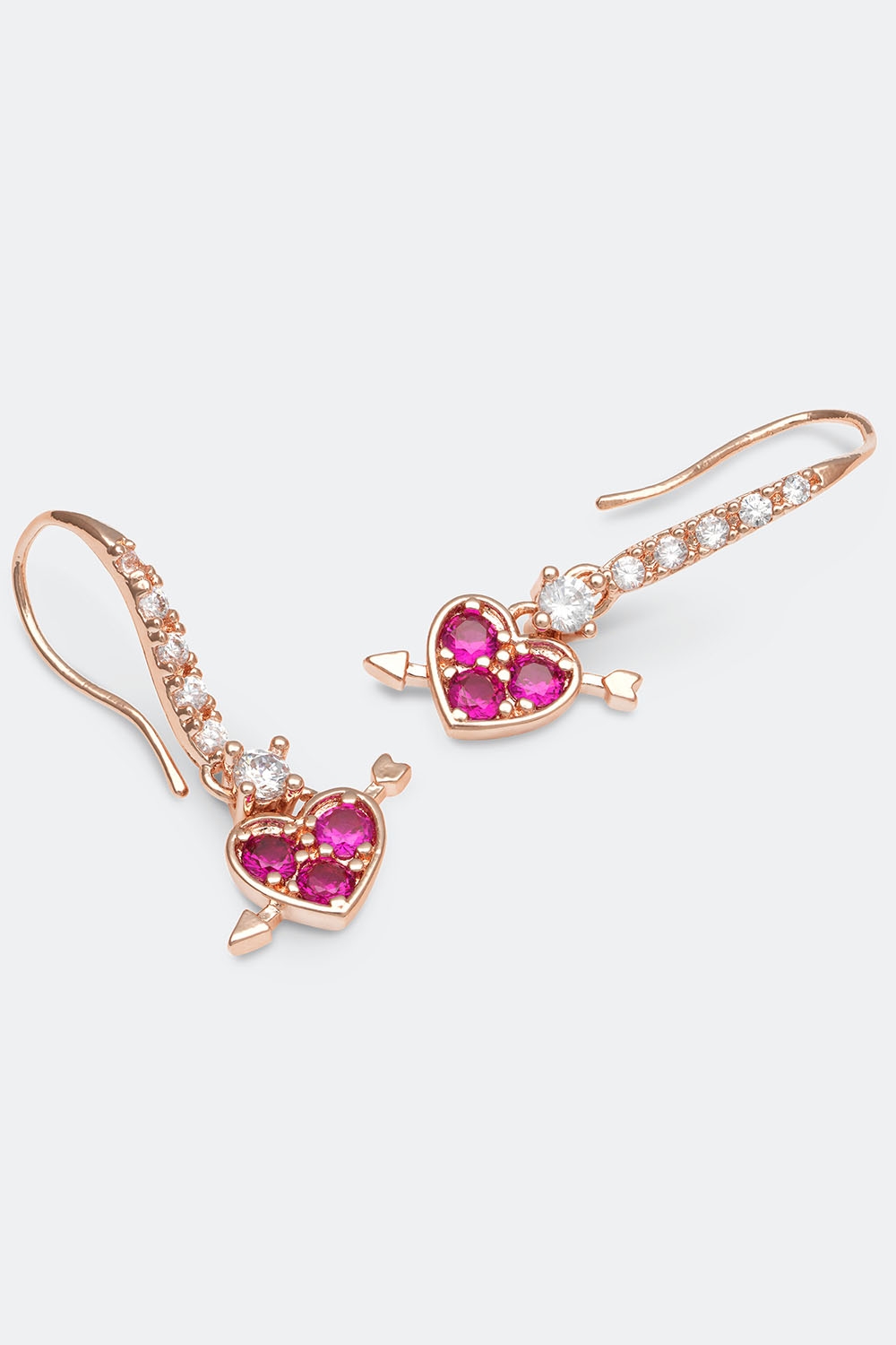 Lowe earrings - Pink ruby ryhmässä Lily and Rose - Korvakorut @ Glitter (253000995502)