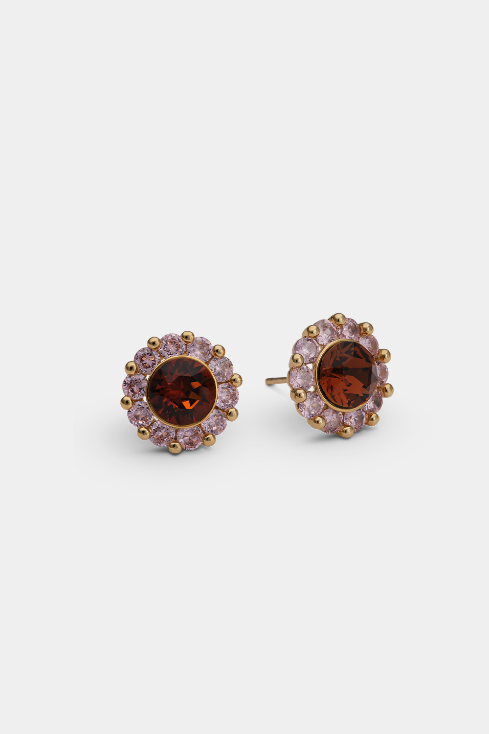 New Miss Sofia earrings - Pink amber ryhmässä Korut / Korvakorut / Nappikorvakorut @ Glitter (253001604802)