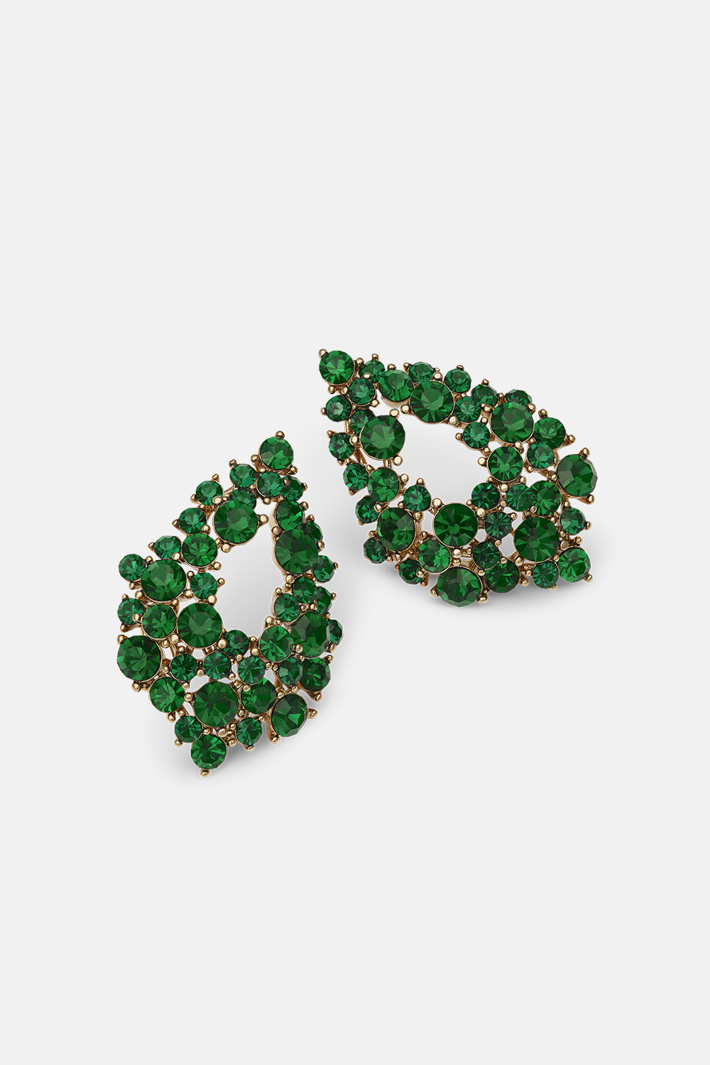 Alice earrings - Emerald ryhmässä Korut / Korvakorut / Strassikorvakorut @ Glitter (253001617502)