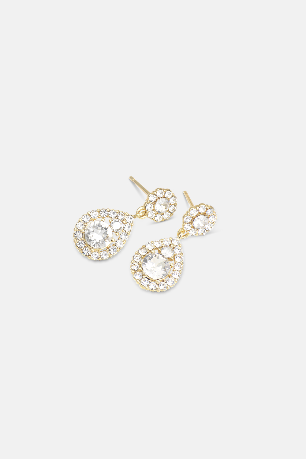 Petite Sofia earrings - Crystal (gold) ryhmässä Korut / Korvakorut / Strassikorvakorut @ Glitter (253001672002)