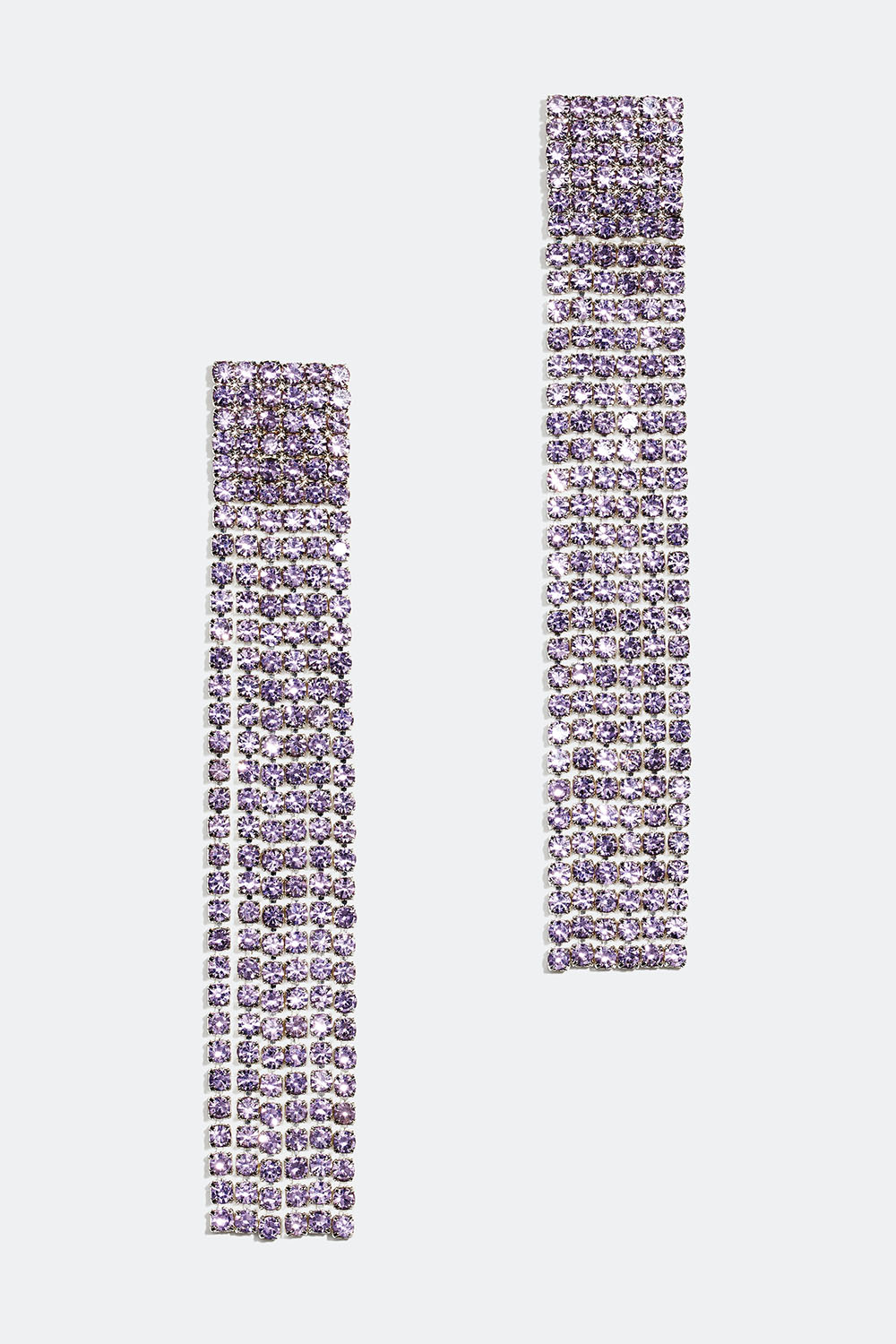Pitkät strassikorvakorut, joissa violetteja lasikiviä ryhmässä Korut / Korvakorut / Strassikorvakorut @ Glitter (253004006501)