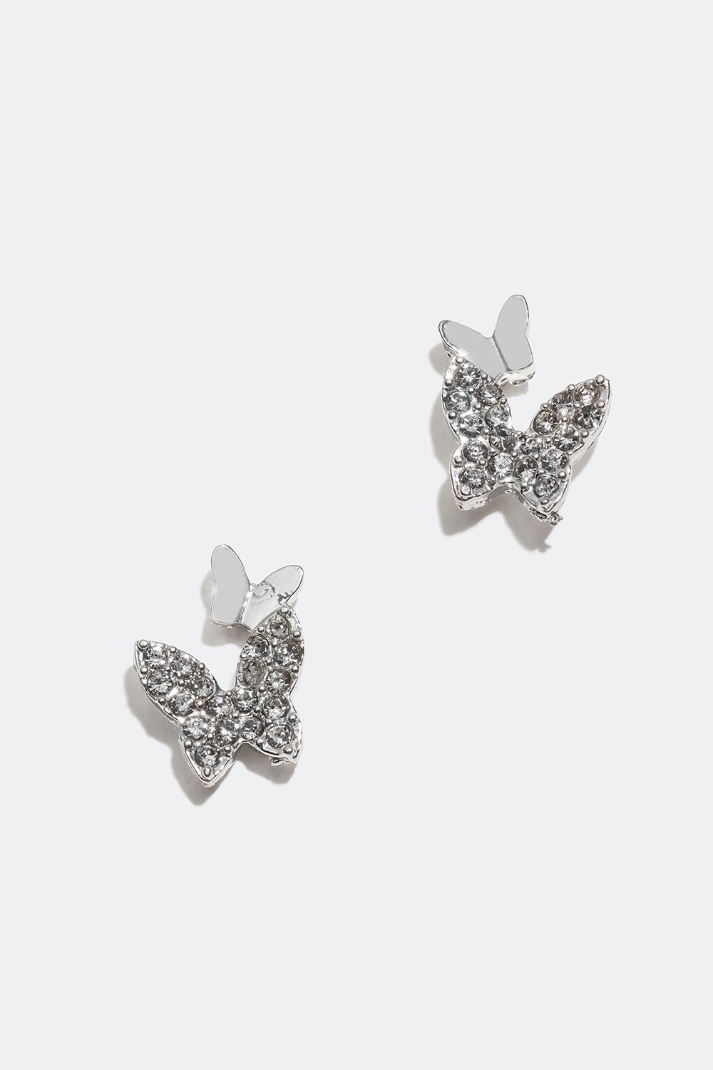 Pienet korvakorut, joissa perhosia ja lasikiviä ryhmässä Korut / Korvakorut / Nappikorvakorut @ Glitter (253005720201)
