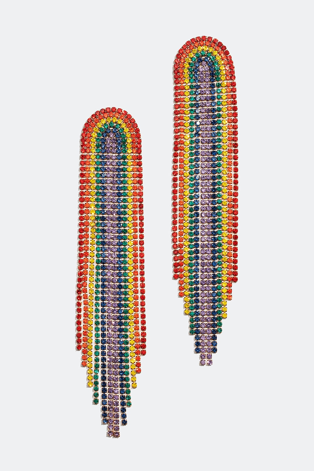 Korvakorut, joissa sateenkaaren värisiä strassilenkkejä ryhmässä Pride @ Glitter (253006879902)