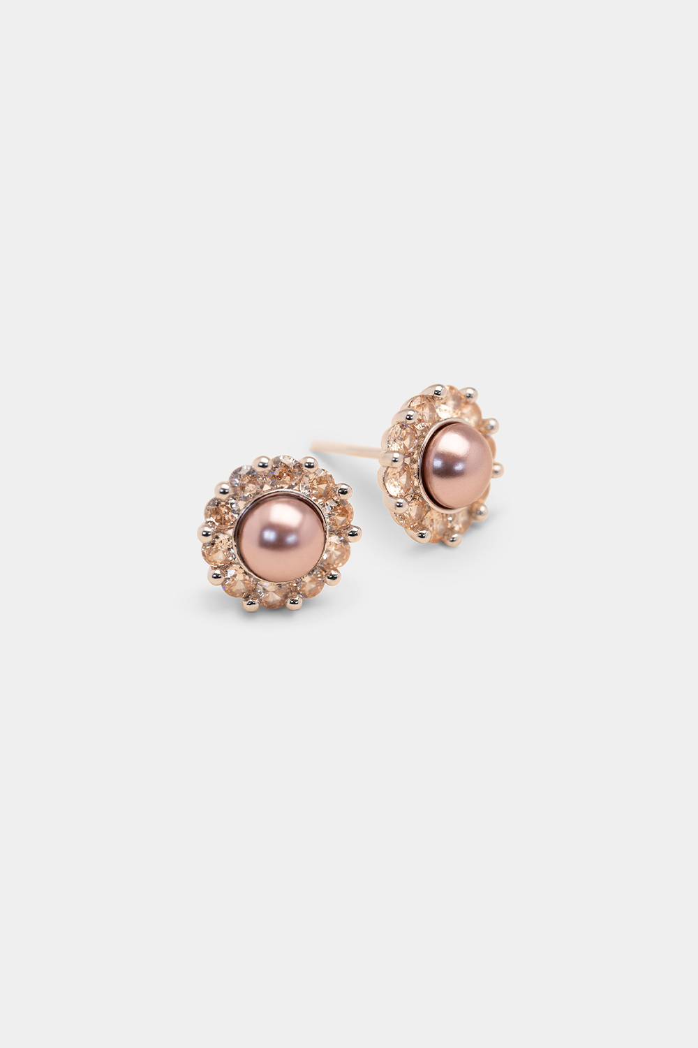 Miss Sofia earrings - Pink topaz pearl ryhmässä Lily and Rose - Korvakorut @ Glitter (253746815000)