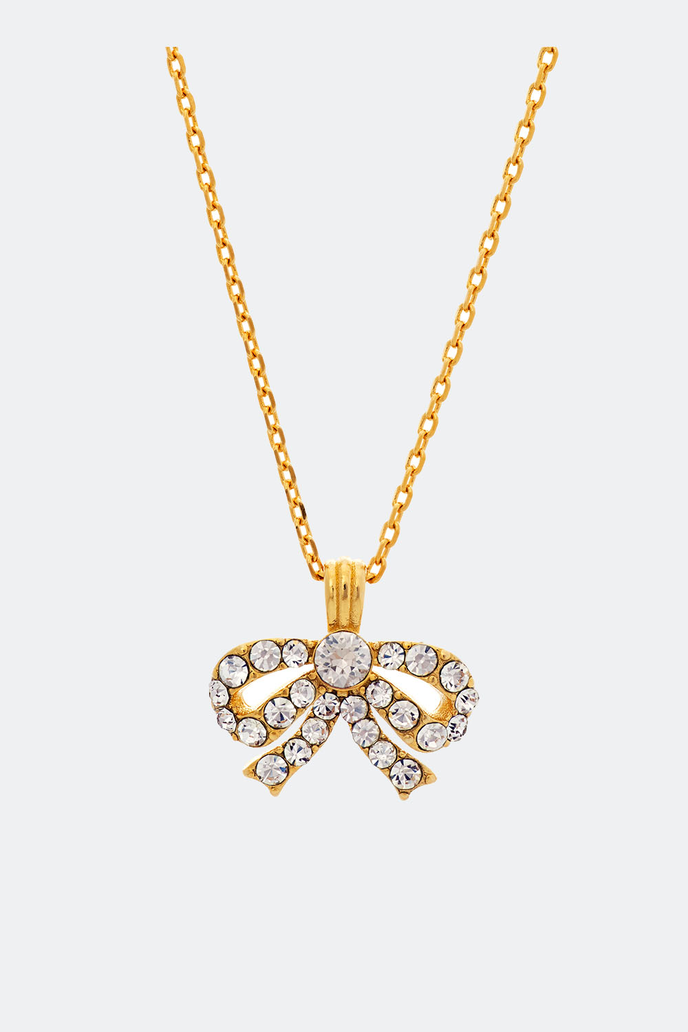 Petite Antoinette bow necklace - Crystal (Gold) ryhmässä Lily and Rose - Kaulakorut @ Glitter (254000200202)