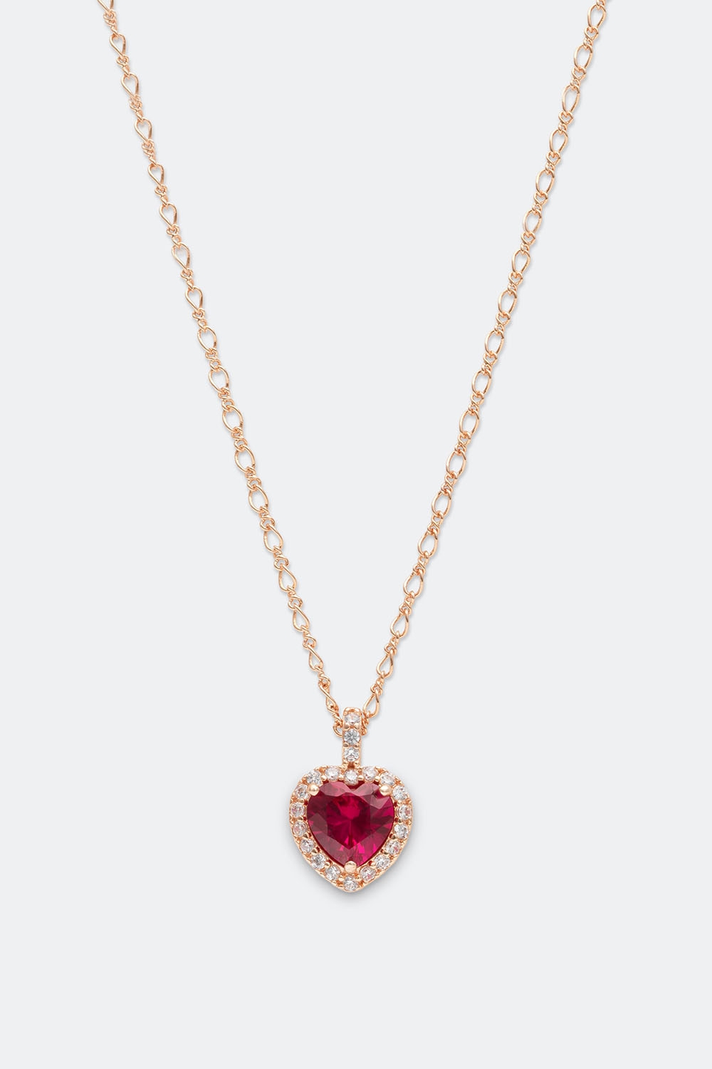 Delphine necklace - Pink ruby ryhmässä Korut / Kaulakorut / Kaulakorut riipuksella @ Glitter (254000485202)