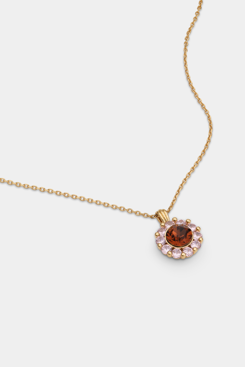 New Miss Sofia necklace - Pink amber ryhmässä Store week / @ Glitter (254000744802)