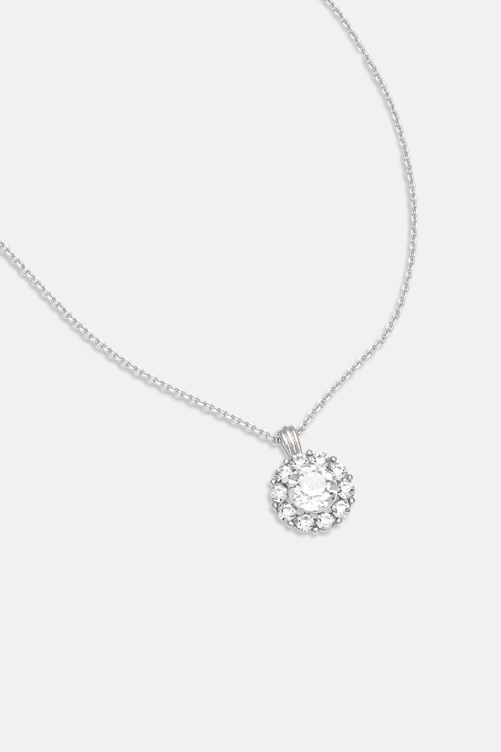 New Sofia necklace - Crystal (Silvershade) ryhmässä Korut / Kaulakorut / Kaulakorut riipuksella @ Glitter (254000761001)