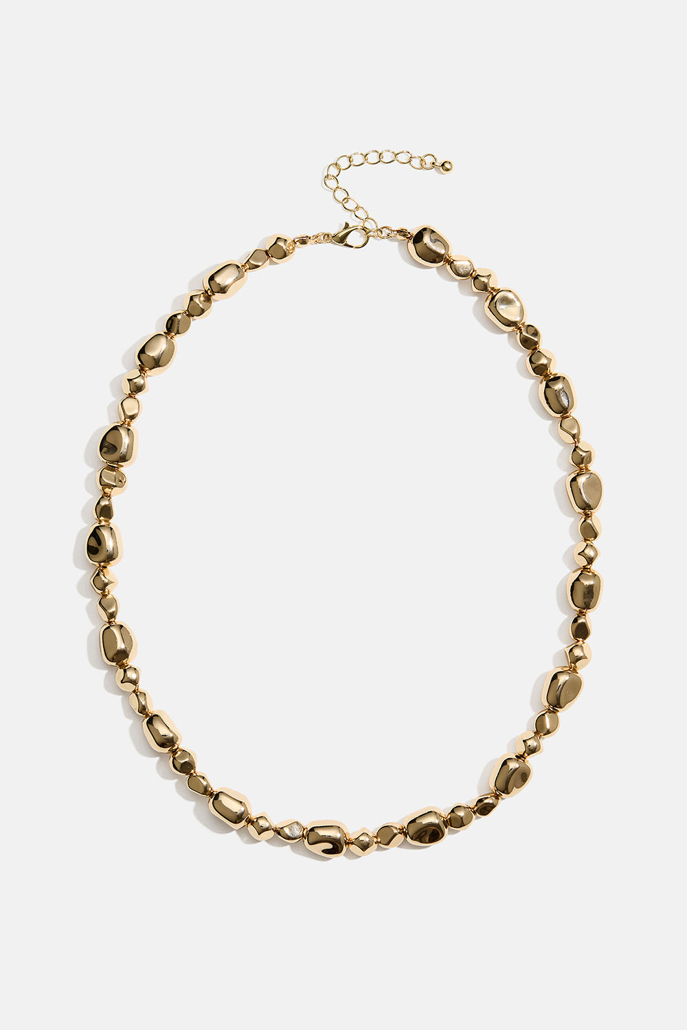 Kaulakoru, jossa kullanvärisiä orgaanisen muotoisia helmiä ryhmässä Korut / Kaulakorut @ Glitter (254002502002)