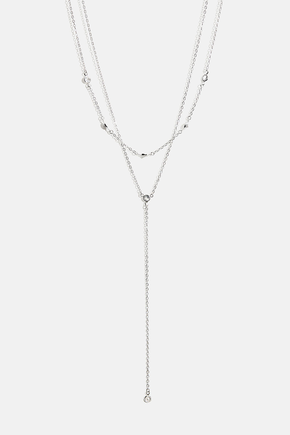 Kaksinkertainen kaulakoru, jossa pieniä pyöreitä lasikiviä ryhmässä Korut / Kaulakorut / Kaulakorut riipuksella @ Glitter (254002681001)