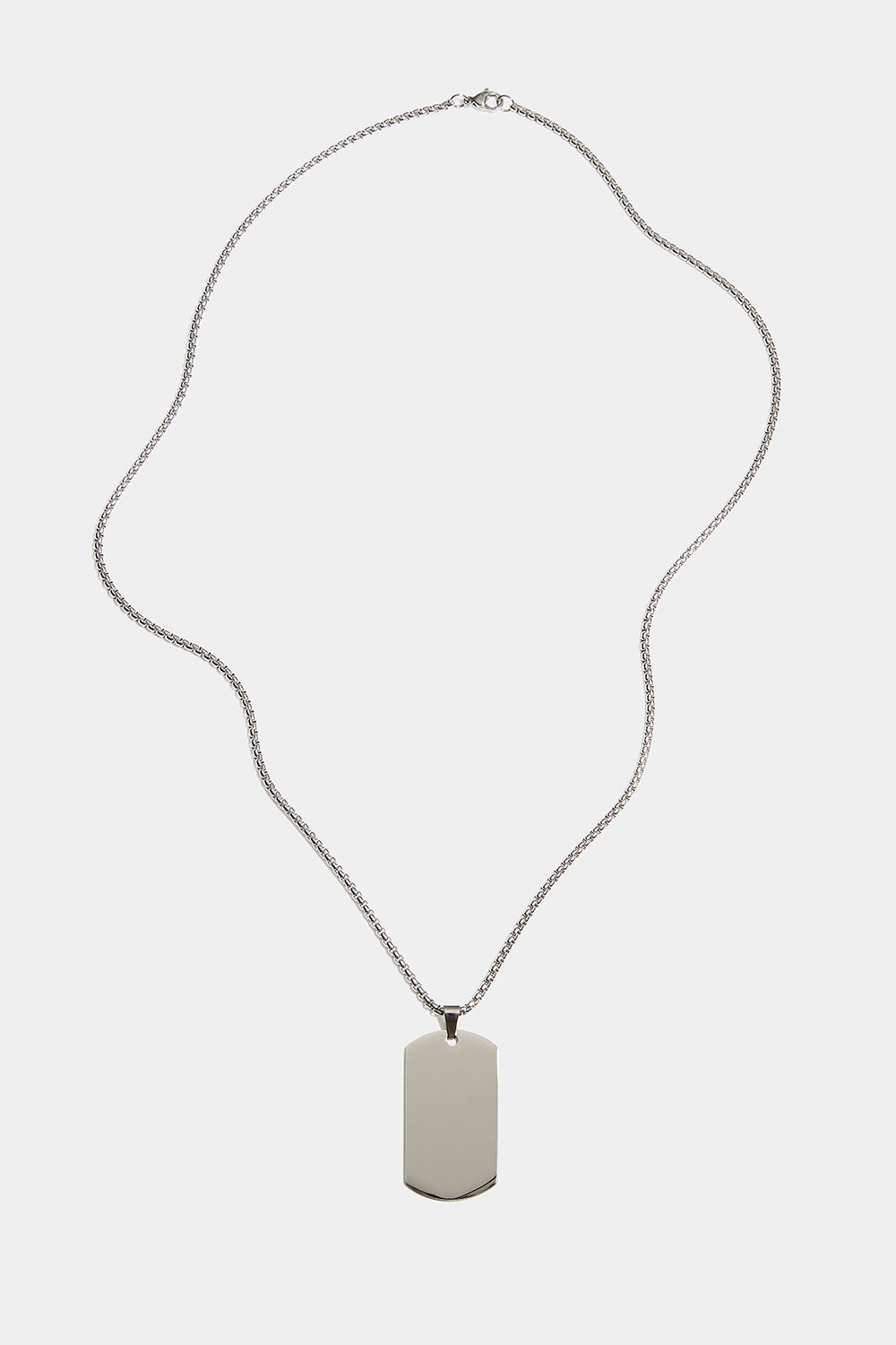 Teräksinen kaulaketju, jossa on laatta ryhmässä Teräs / Teräksiset kaulakorut @ Glitter (254002801600)