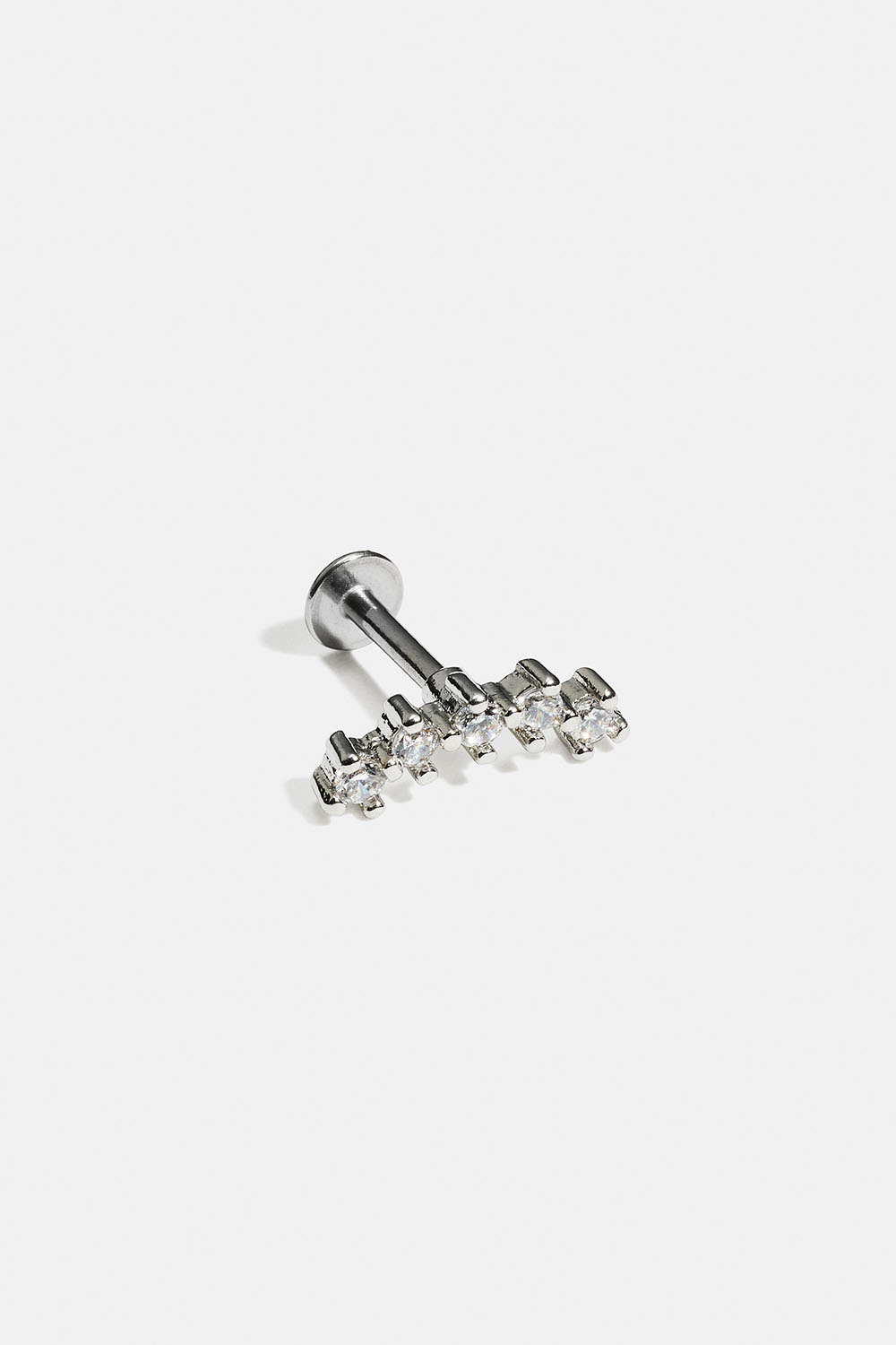 Tragus-/helix-lävistyskoru, jossa taivutettu tappi ja Cubic zirconia -kiviä ryhmässä Korut / Lävistyskorut @ Glitter (255000661616)