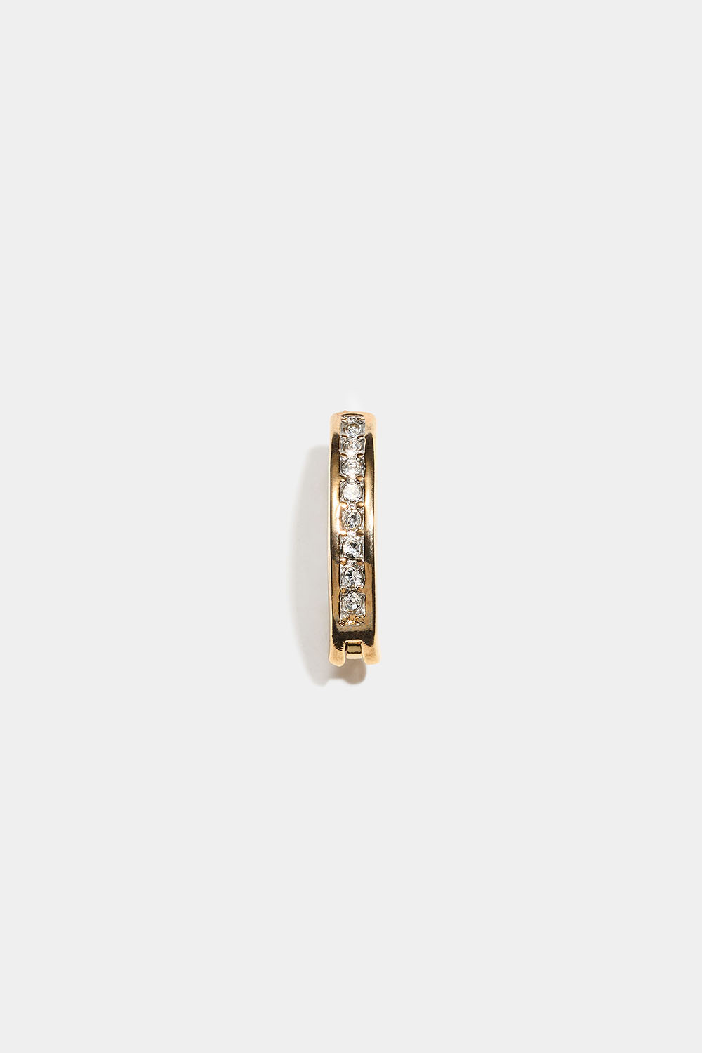 Kullanvärinen napalävistyskoru, jossa clicker-kinnitys ja Cubic zirkonia -kiviä ryhmässä Korut / Lävistyskorut / Napakorut @ Glitter (255000722002)