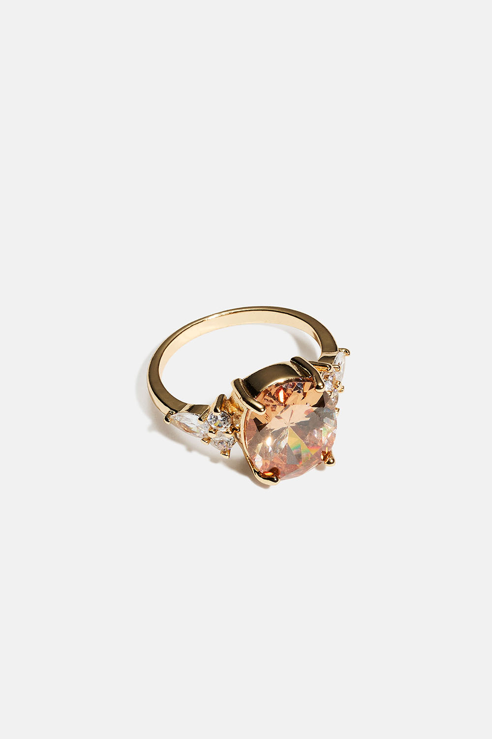 Kullanvärinen sormus, jossa suuri soikea lasikivi ryhmässä Korut / Sormukset @ Glitter (2560018383)