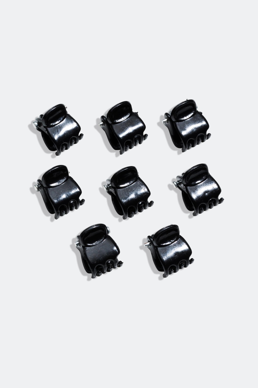 Hiusklipsit 8 kpl, mini, Musta ryhmässä Hiustuotteet / Hiuspinnit ja -klipsit / Hiusklipsit @ Glitter (301573200000)