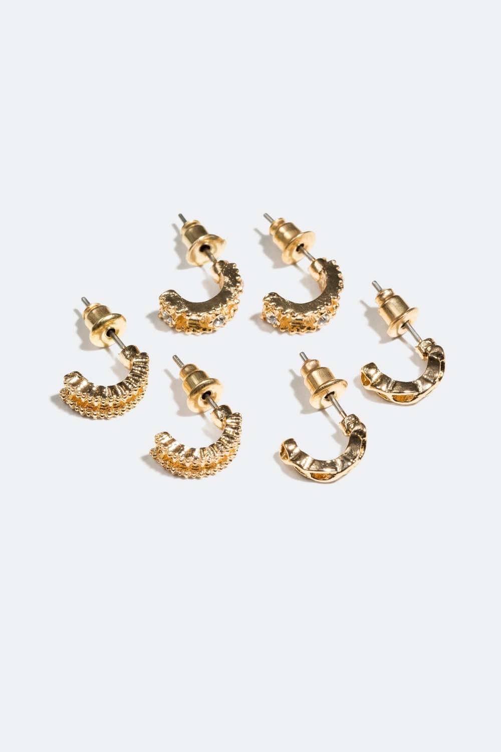 Korvakorut strassikoristeilla, 3-paria ryhmässä Korut @ Glitter (318831661000)