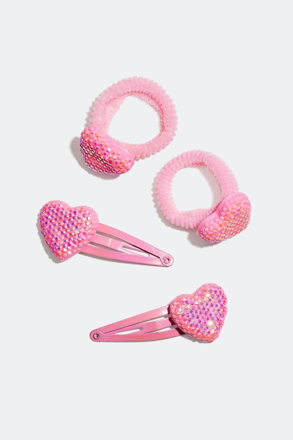 Vaaleanpunaiset hiuslenkit ja pinnit ryhmässä Lapsille / Lasten hiustuotteet @ Glitter (325138)