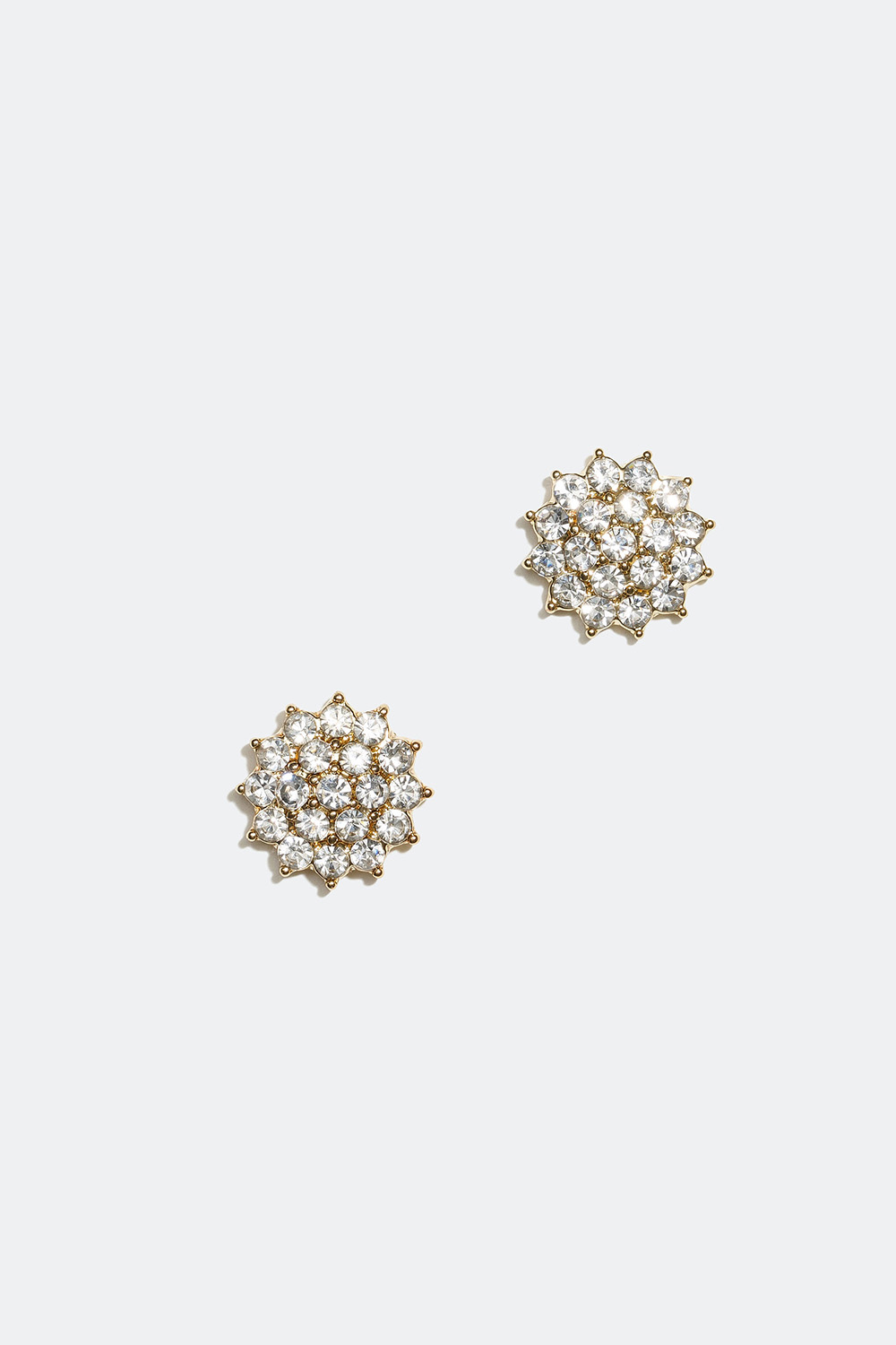 Pyöreät nappikorvakorut, joissa kauniit lasikivet ryhmässä Korut / Korvakorut / Strassikorvakorut @ Glitter (327995)