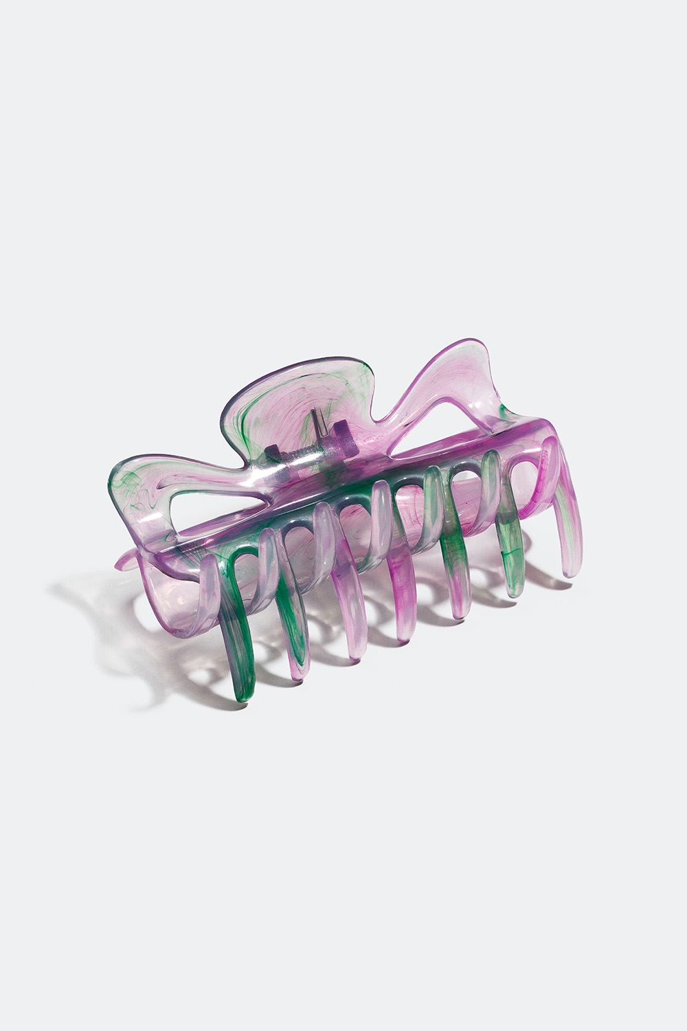 Violetti ja vihreä hiussolki, jossa meleerattu kuvio ryhmässä Hiustuotteet / Hiuspinnit ja -klipsit / Hiusklipsit @ Glitter (331001335400)
