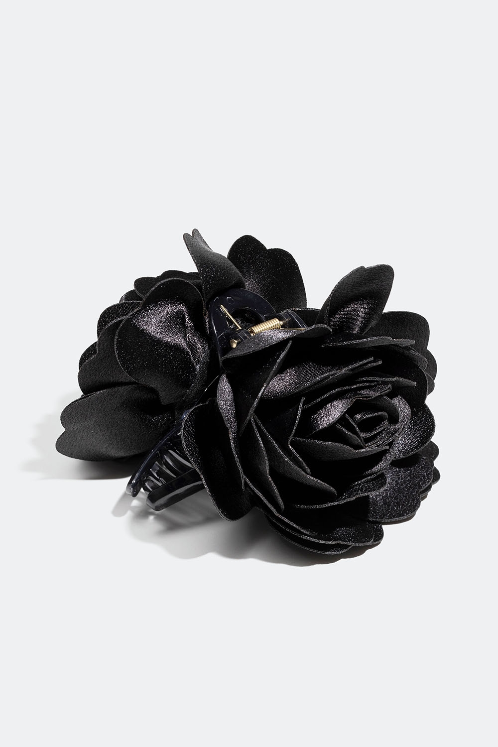 Hiussolki, jossa musta kukka ryhmässä Hiustuotteet / Hiuspinnit ja -klipsit / Hiusklipsit @ Glitter (331001579000)
