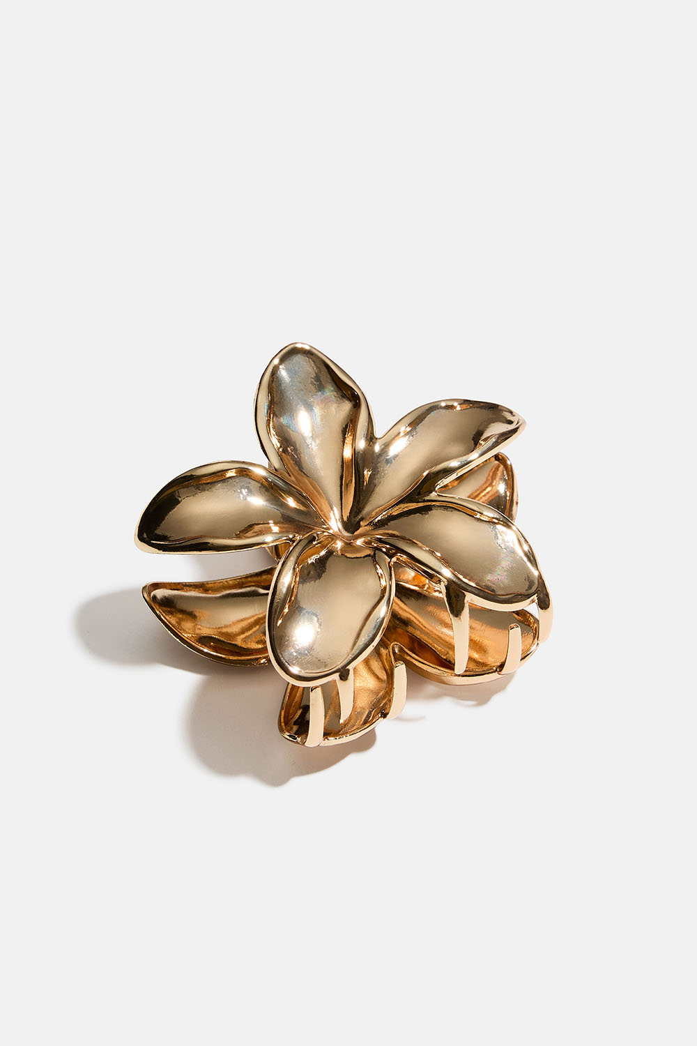 Kukan muotoinen kullanvärinen metallihiusklipsi ryhmässä Hiustuotteet / Hiuspinnit ja -klipsit / Hiusklipsit @ Glitter (331002032000)